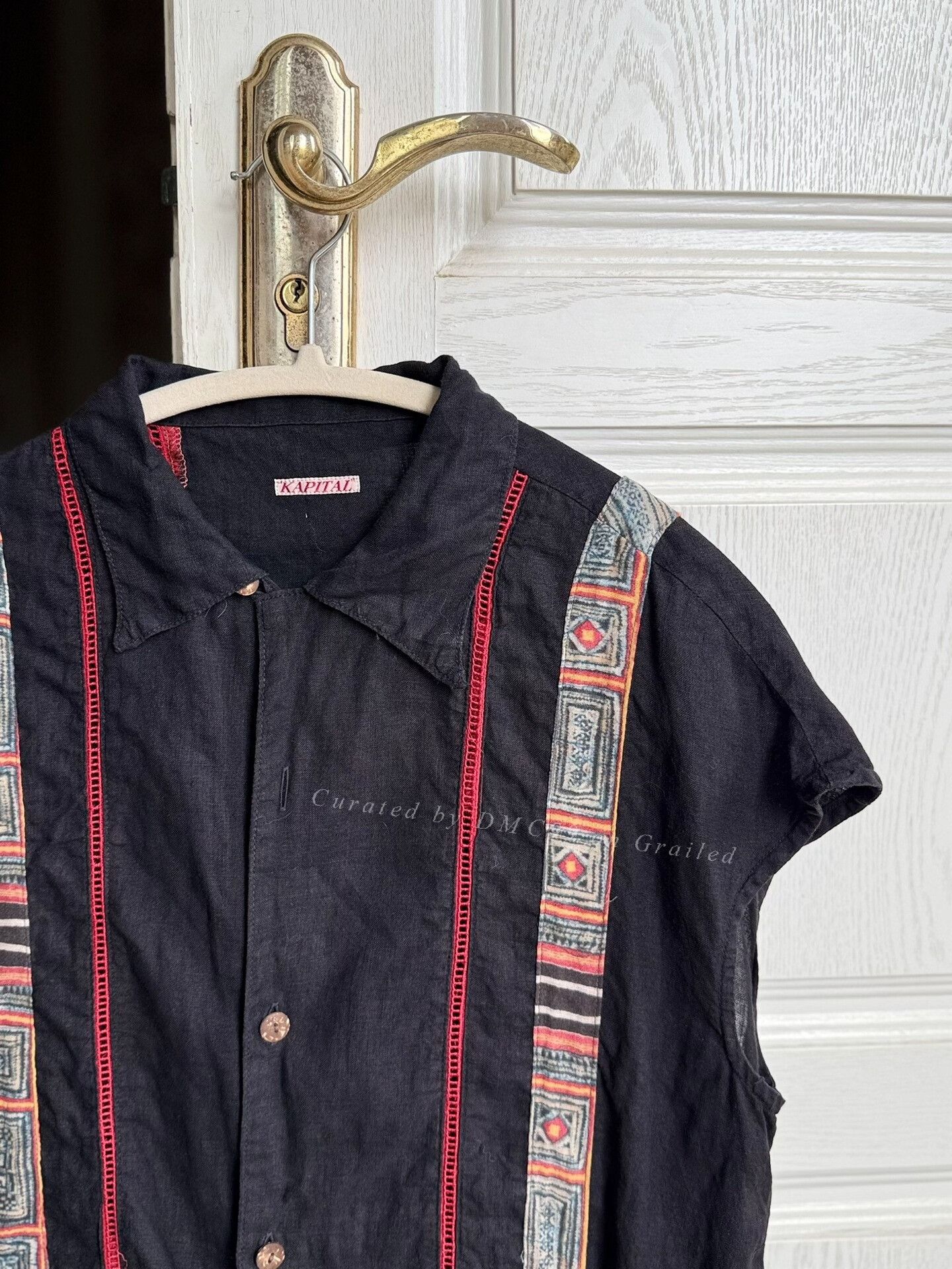 Kapital Kapital Cotton-Linen Short-Sleeve Shirt Size US XS / EU 42 / 0 - 4 Thumbnail