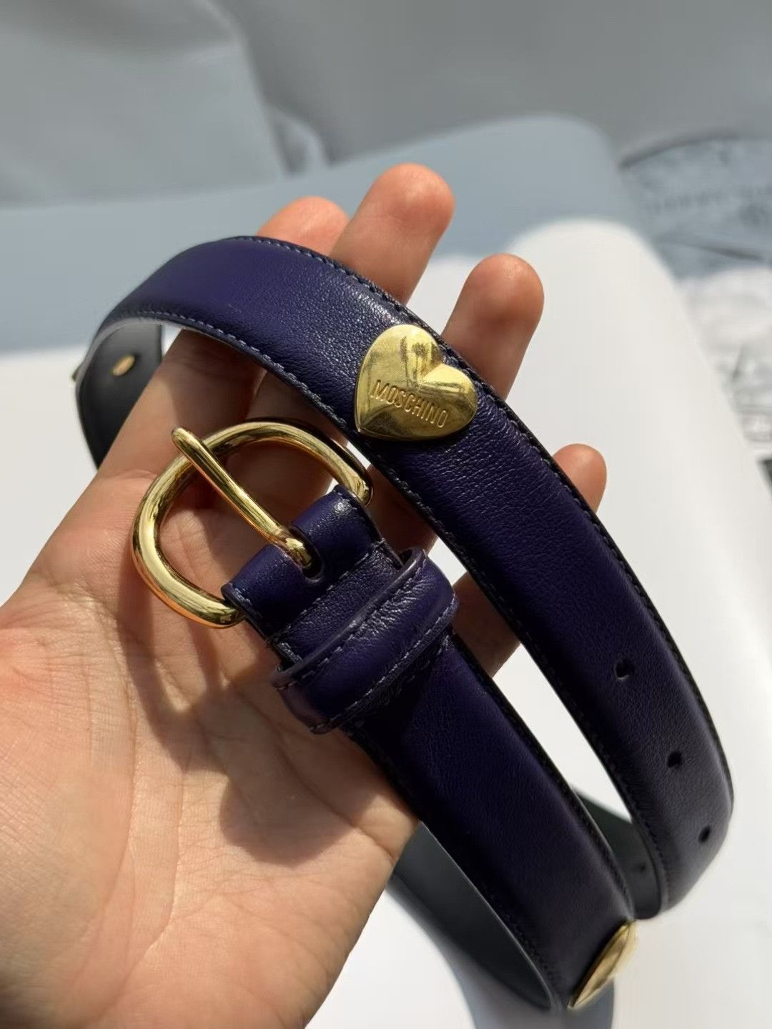 Moschino Moschino Vintage Purple Belt Size ONE SIZE - 7 Thumbnail