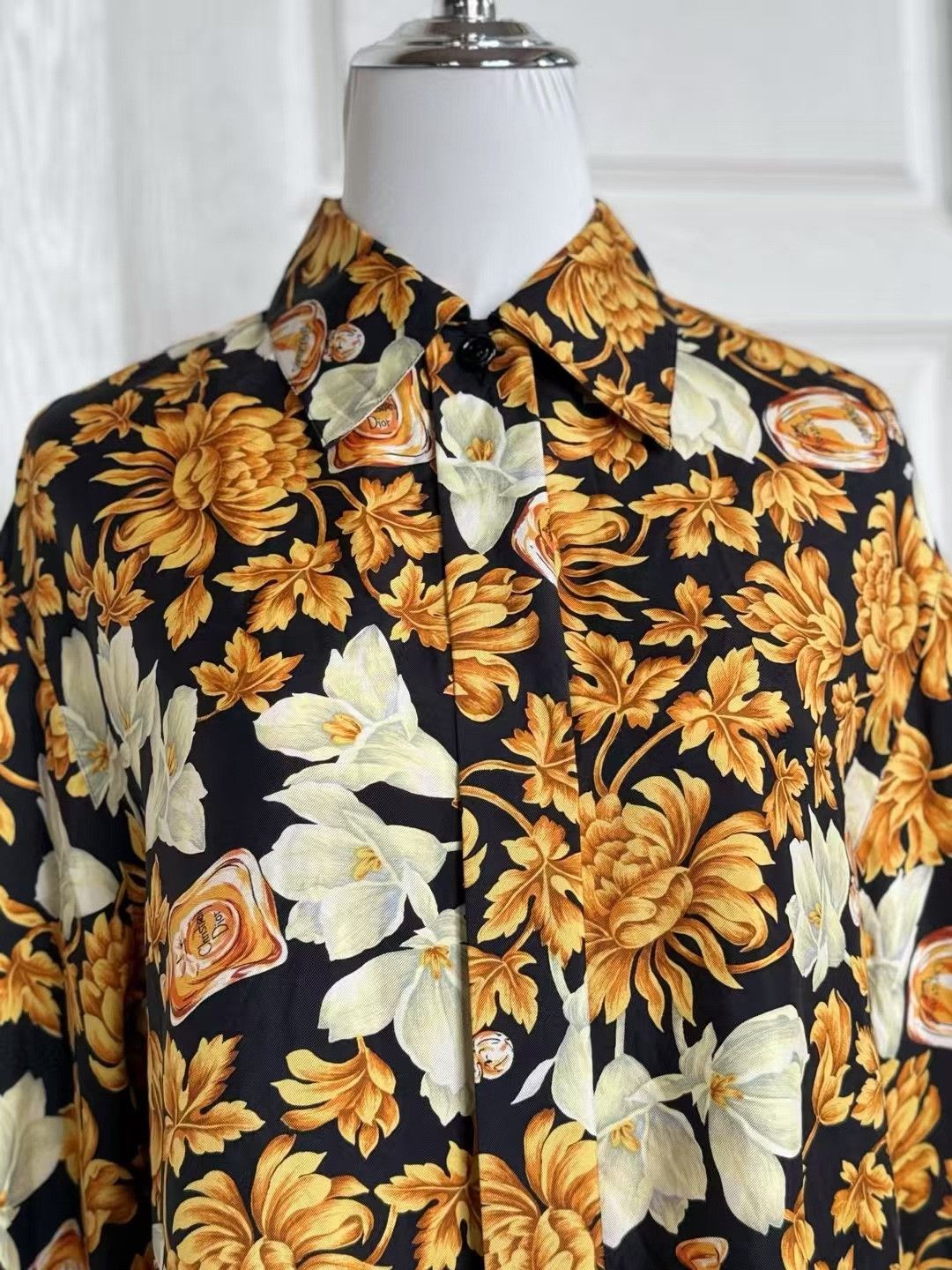 Dior DIOR Silk Printed Long Sleeve Shirt Size US S / EU 44-46 / 1 - 3 Thumbnail