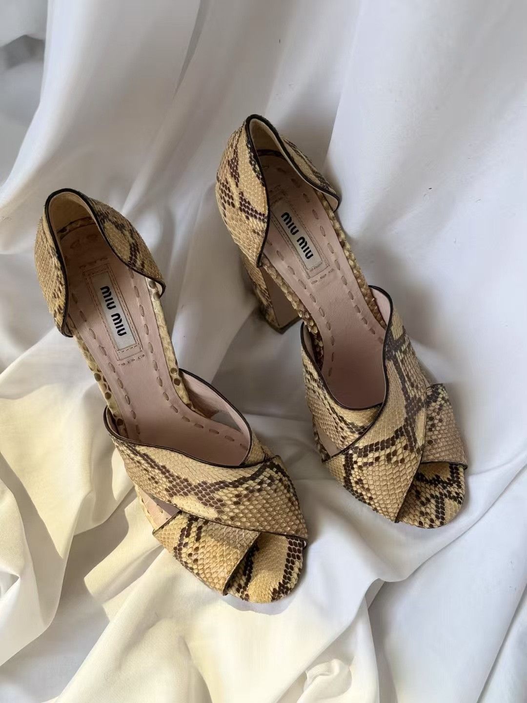 Miu Miu Miumiu Snake Skin High Heels Size US 6.5 / IT 36.5 - 2 Thumbnail