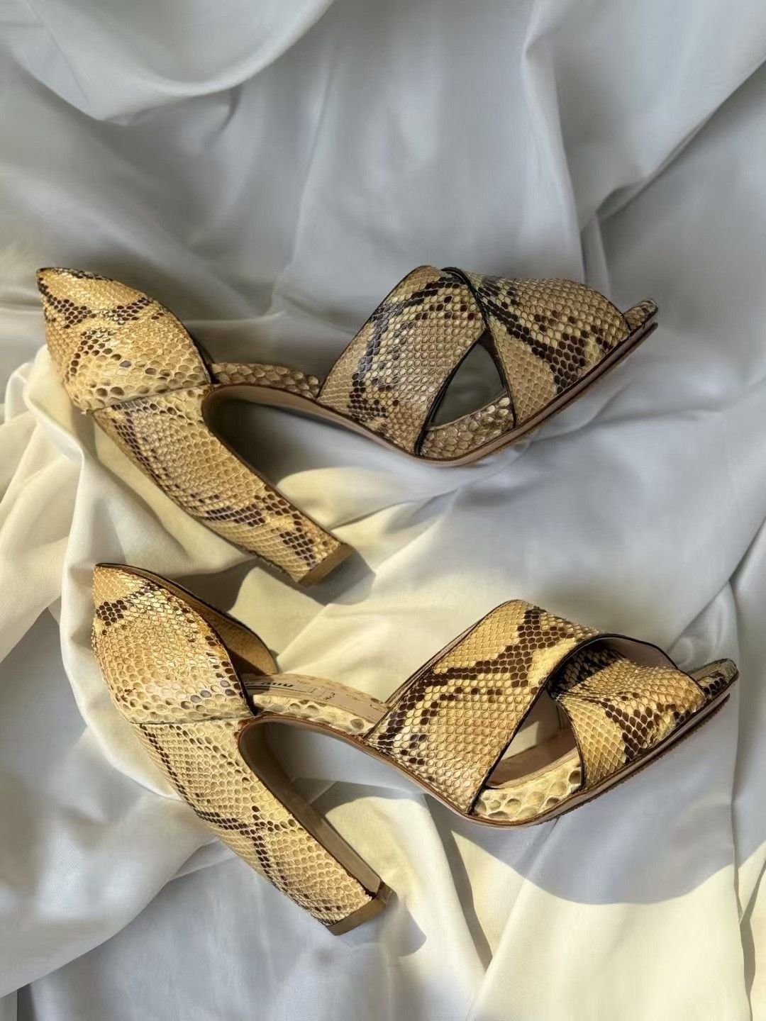 Miu Miu Miumiu Snake Skin High Heels Size US 6.5 / IT 36.5 - 6 Thumbnail