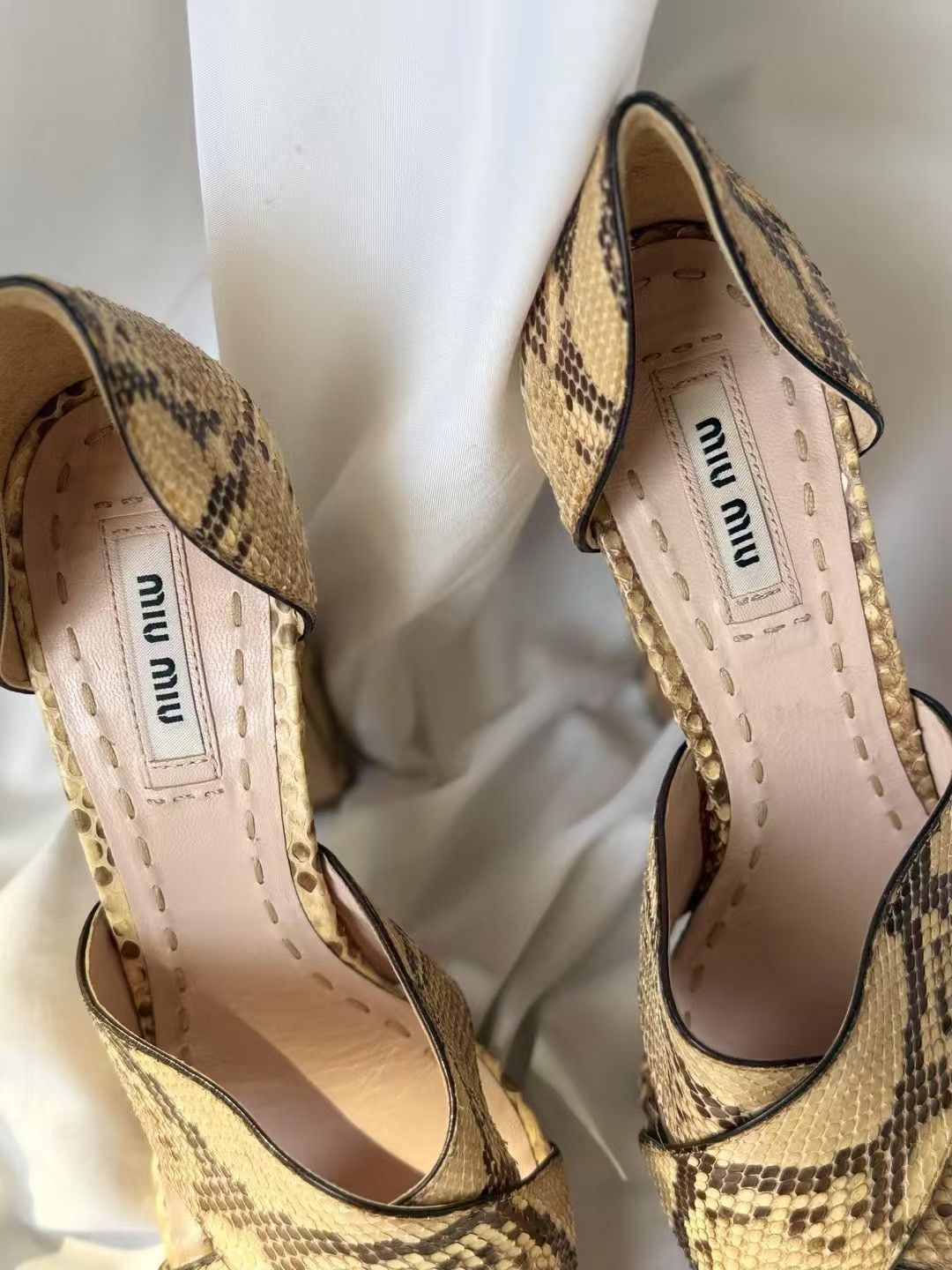 Miu Miu Miumiu Snake Skin High Heels Size US 6.5 / IT 36.5 - 8 Thumbnail