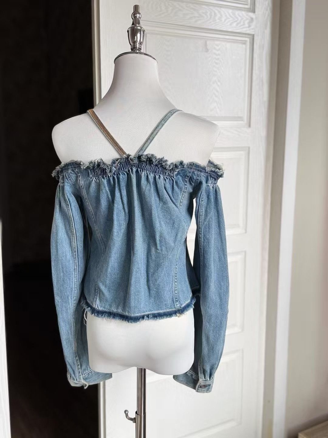 Kapital Kapital Off-shoulder Denim Jacket Size S / US 4 / IT 40 - 2 Thumbnail