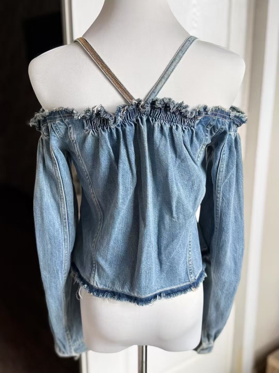 Kapital Kapital Off-shoulder Denim Jacket Size S / US 4 / IT 40 - 8 Thumbnail