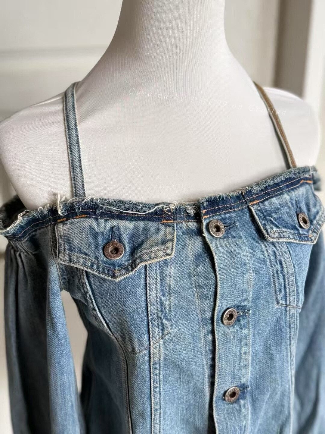 Kapital Kapital Off-shoulder Denim Jacket Size S / US 4 / IT 40 - 6 Thumbnail