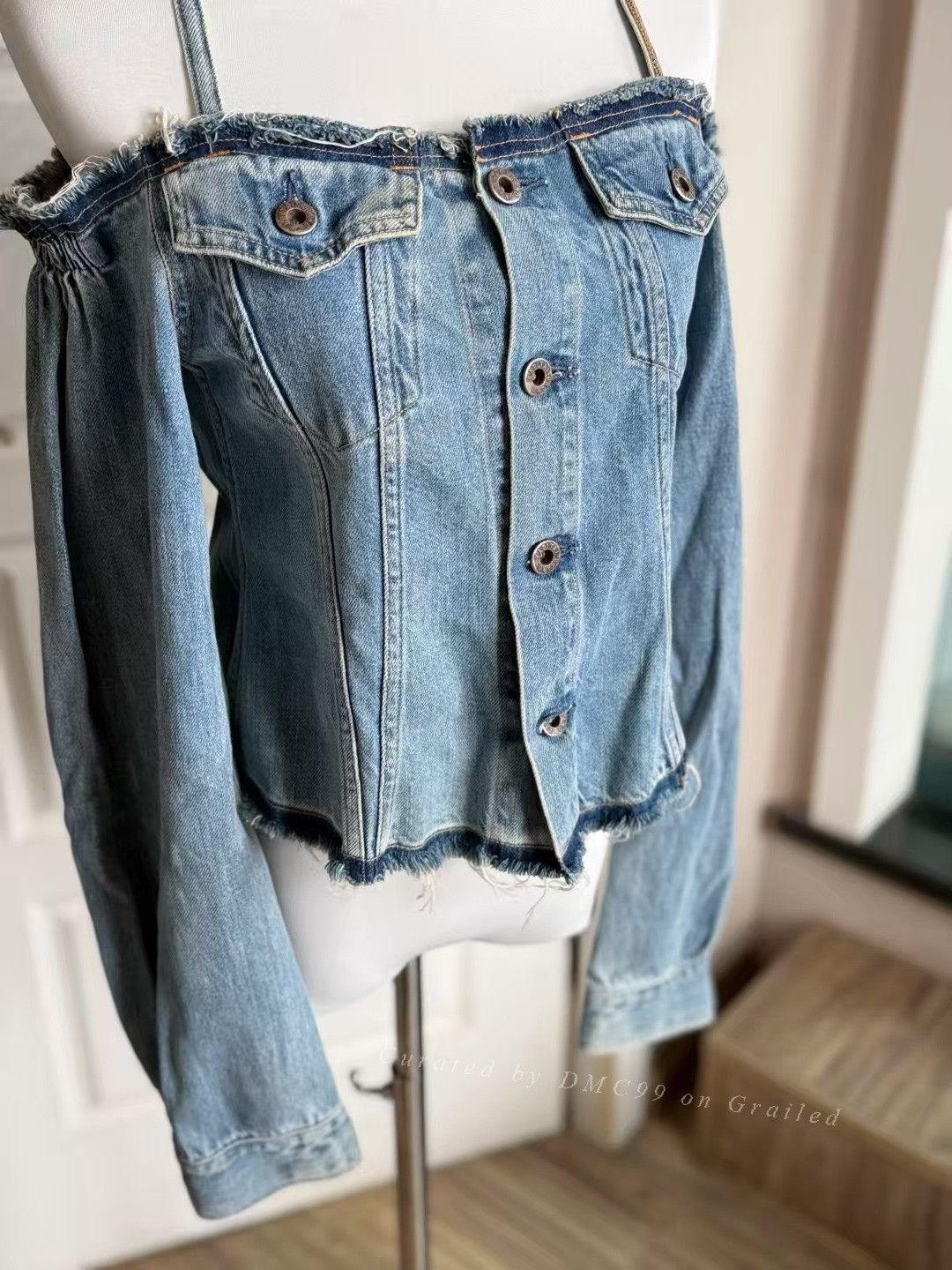 Kapital Kapital Off-shoulder Denim Jacket Size S / US 4 / IT 40 - 4 Thumbnail