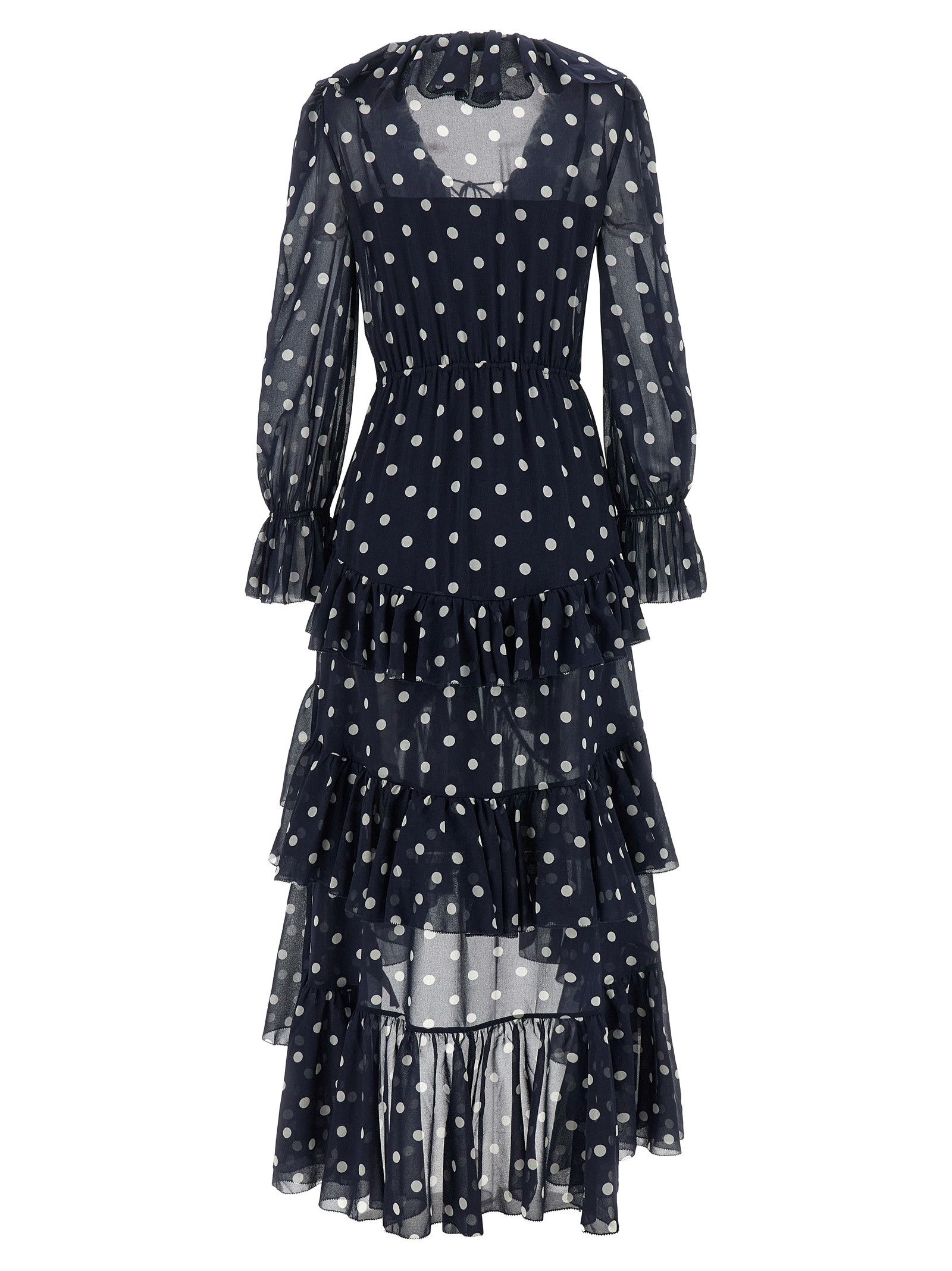Self-Portrait 'Polka Dot Georgette Ruffle Maxi' dress Size XS / US 0-2 / IT 36-38 - 2 Thumbnail