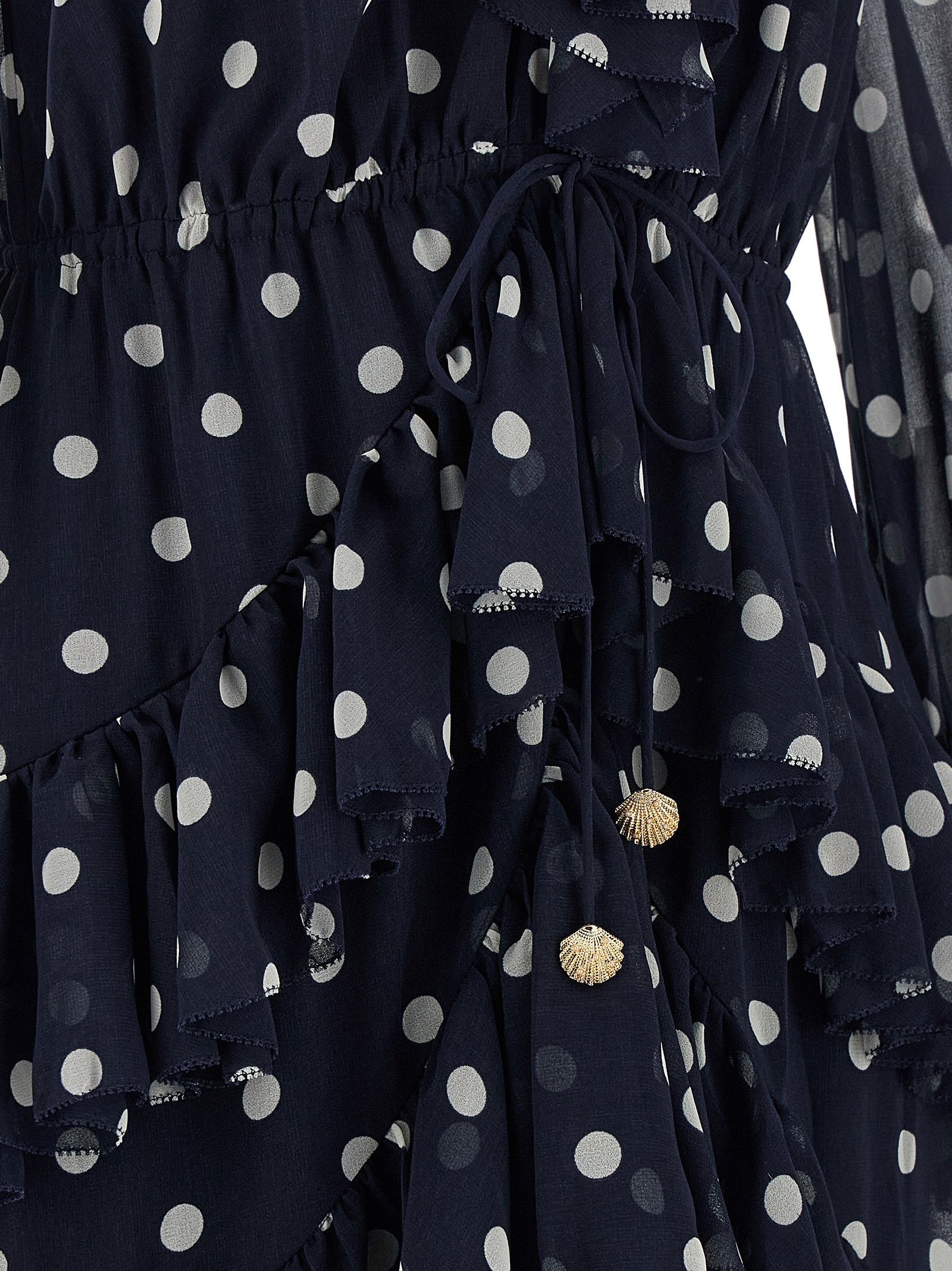 Self-Portrait 'Polka Dot Georgette Ruffle Maxi' dress Size S / US 4 / IT 40 - 4 Thumbnail