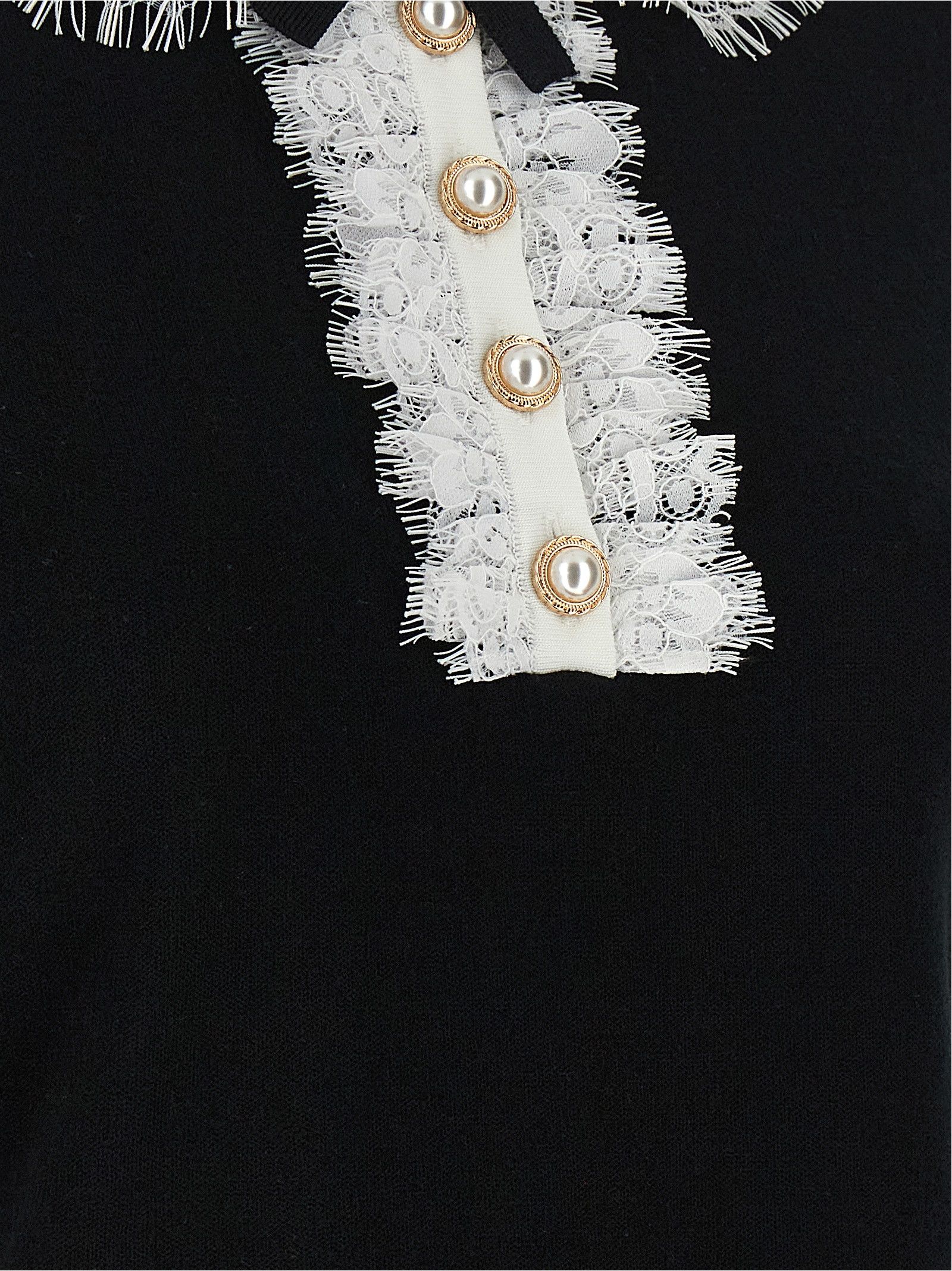 Self-Portrait 'Black Knit Lace Collar' top Size M / US 6-8 / IT 42-44 - 4 Thumbnail