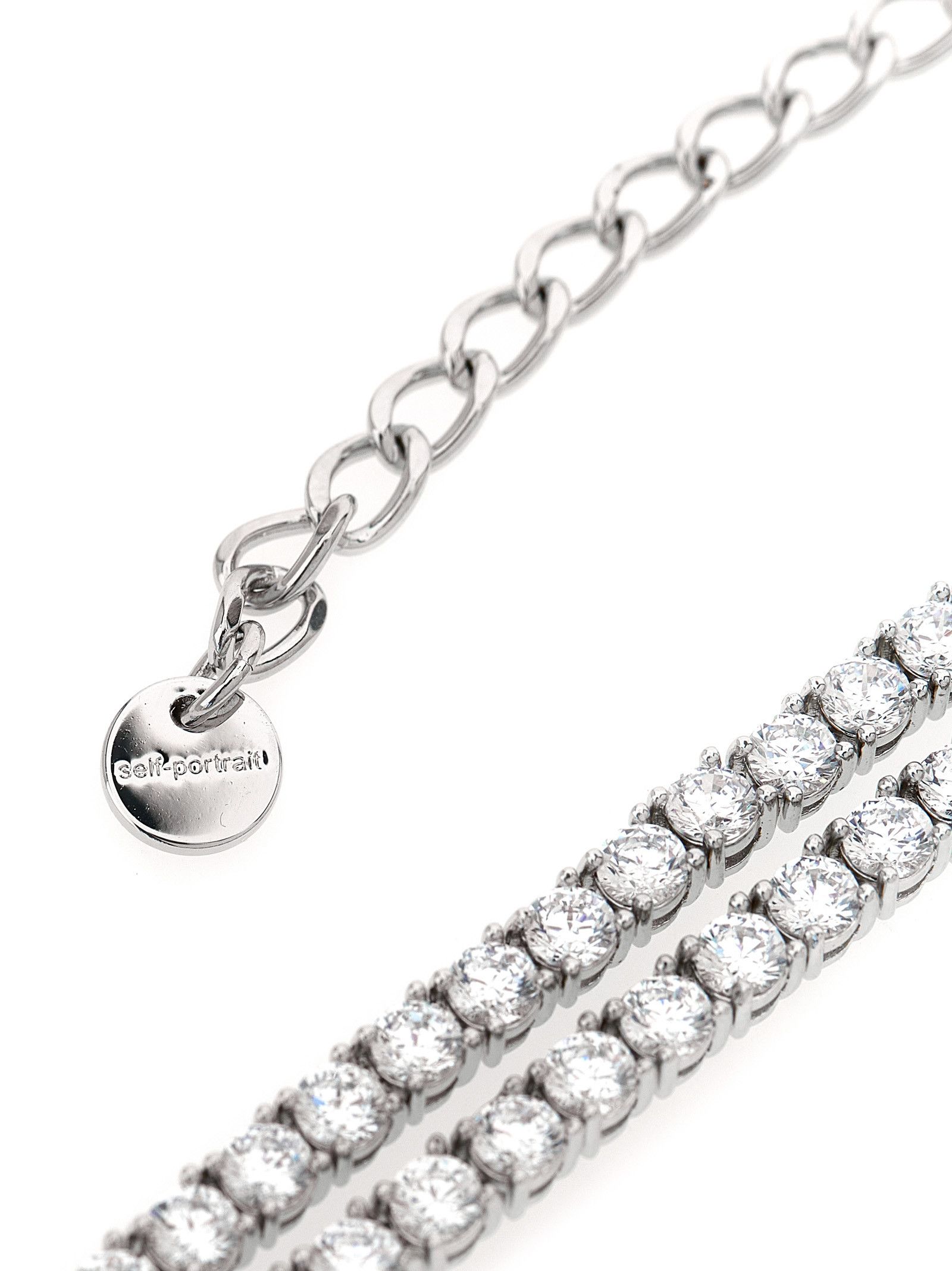 Self-Portrait 'Double Crystal Bow' necklace Size ONE SIZE - 3 Thumbnail