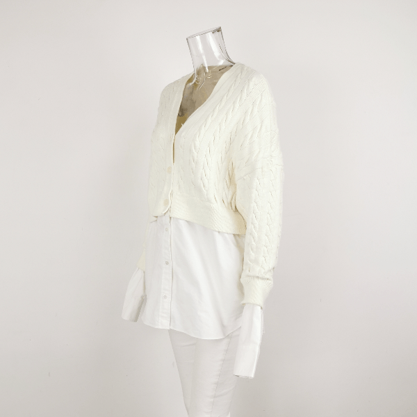 Alexander Wang Alexander Wang Cable Knit Layered Cardigan Size S Size S / US 4 / IT 40 - 2 Thumbnail