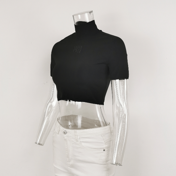 Alexander Wang Alexander Wang Logo Mock Neck Crop Top Size S Size S / US 4 / IT 40 - 2 Thumbnail