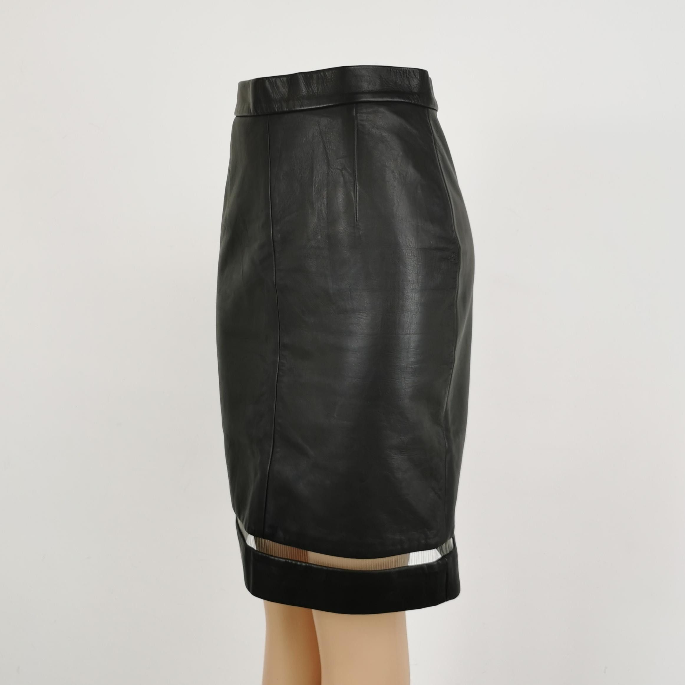 Alexander Wang Alexander Wang Lambskin Cutout Midi Skirt Size 0 Size 25" / US 0 / IT 36 - 2 Thumbnail