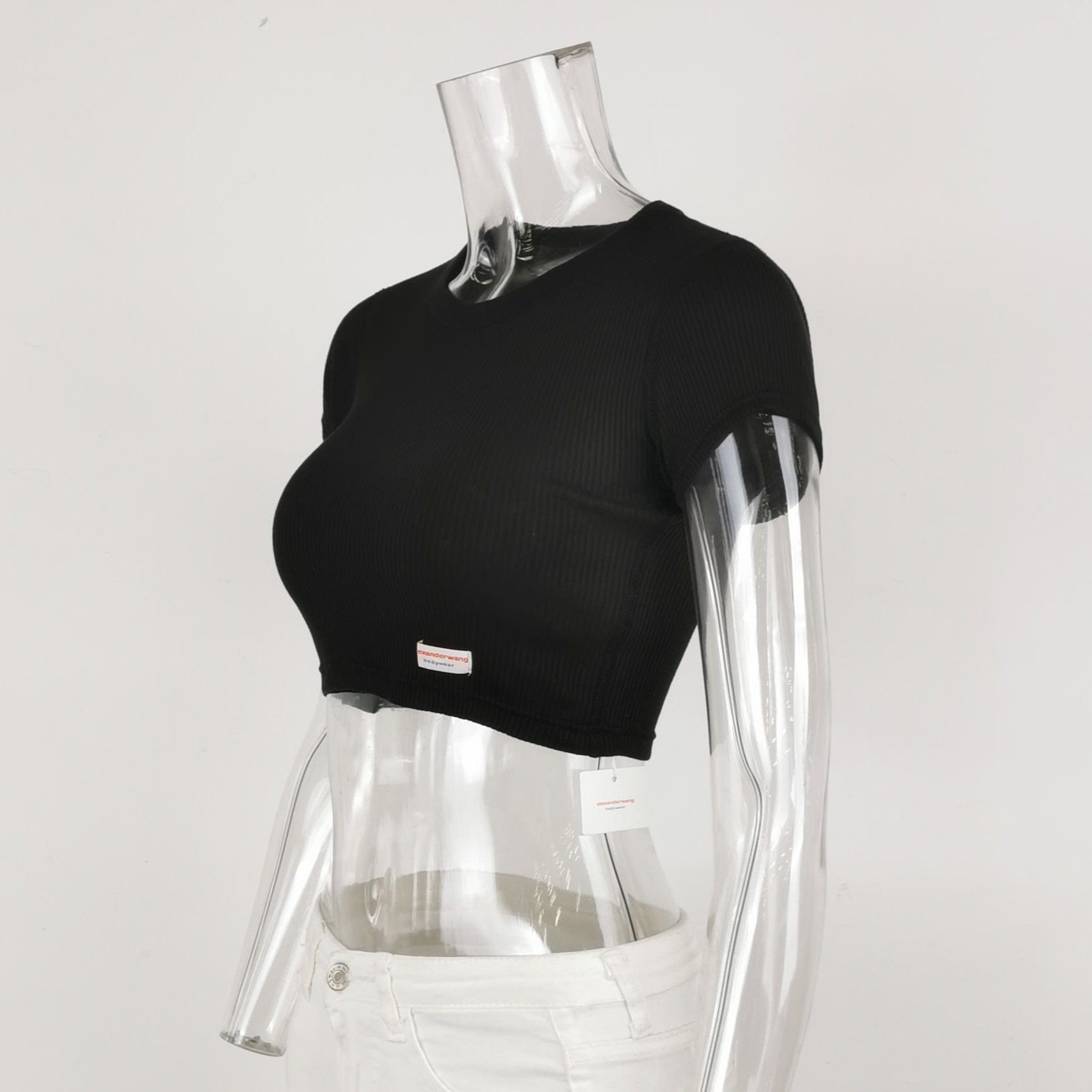 Alexander Wang Alexander Wang Ribbed Logo Crop Top Size XS Size XS / US 0-2 / IT 36-38 - 2 Thumbnail