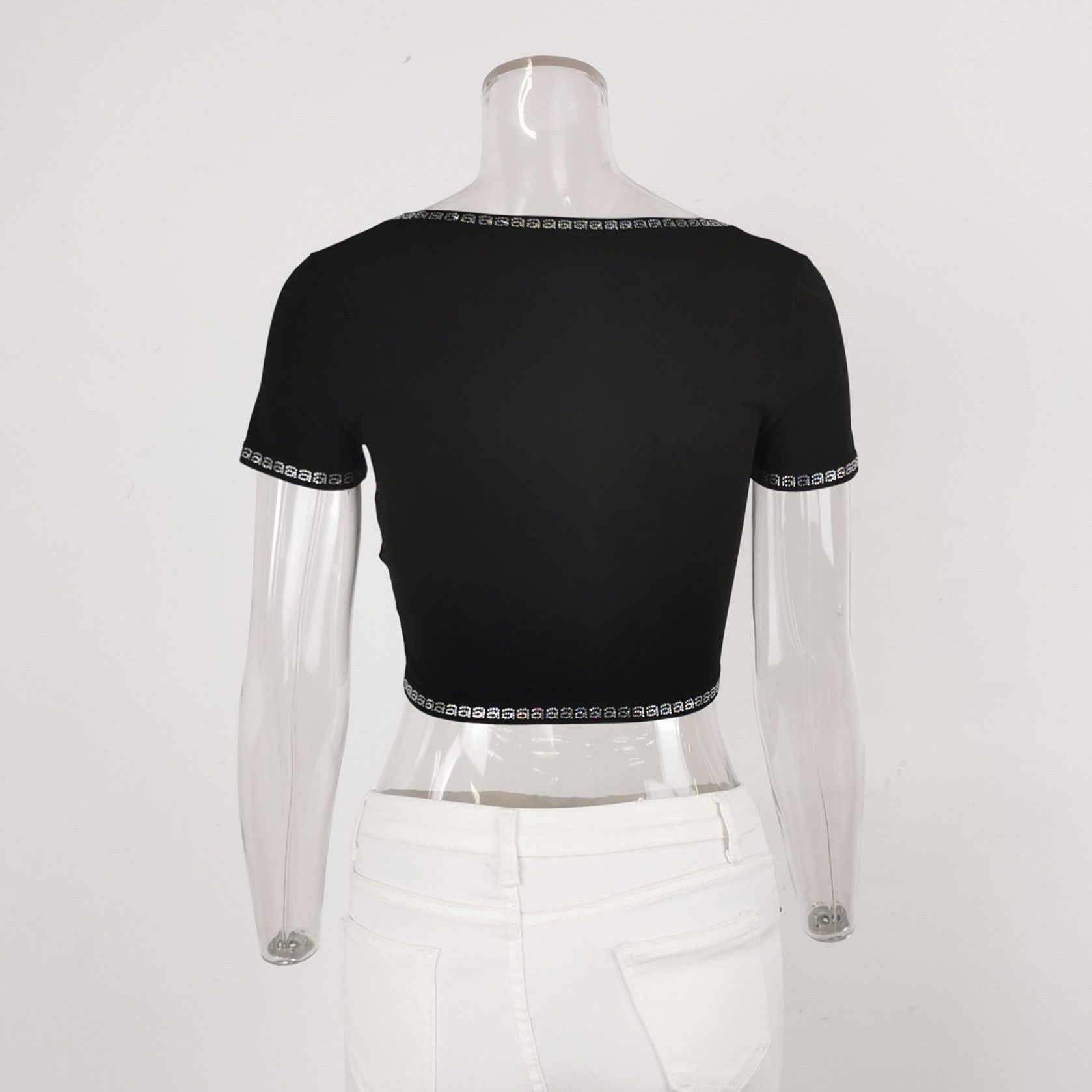 Alexander Wang Alexander Wang Crystal Trim Crop Top XS Size XS / US 0-2 / IT 36-38 - 3 Thumbnail
