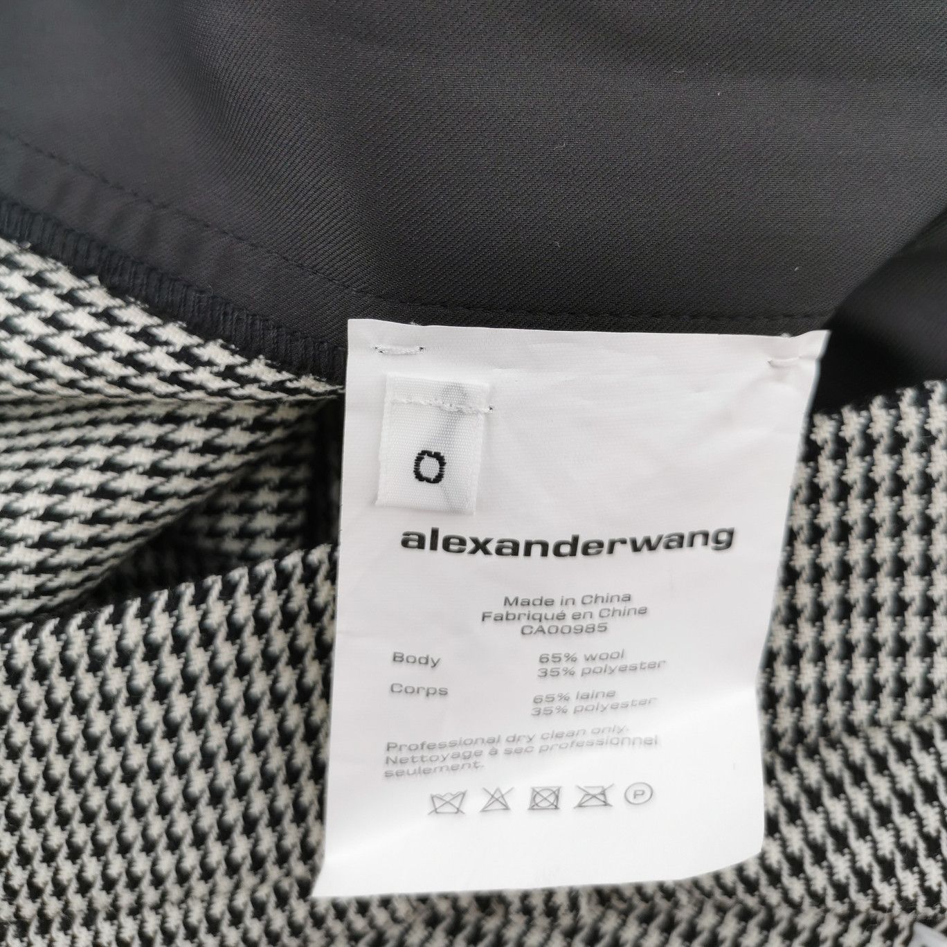 Alexander Wang Alexander Wang Wool Blend Houndstooth Trousers US 0 Size 25" / US 0 / IT 36 - 7 Thumbnail