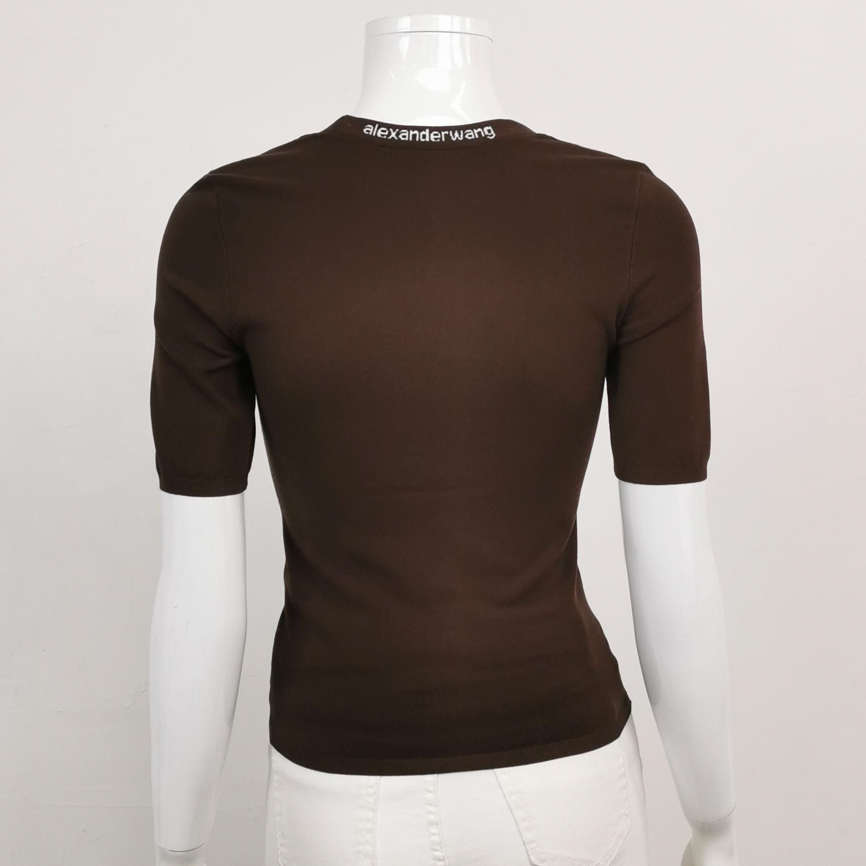 Alexander Wang Alexander Wang Logo Knit Top Size S Size S / US 4 / IT 40 - 2 Thumbnail