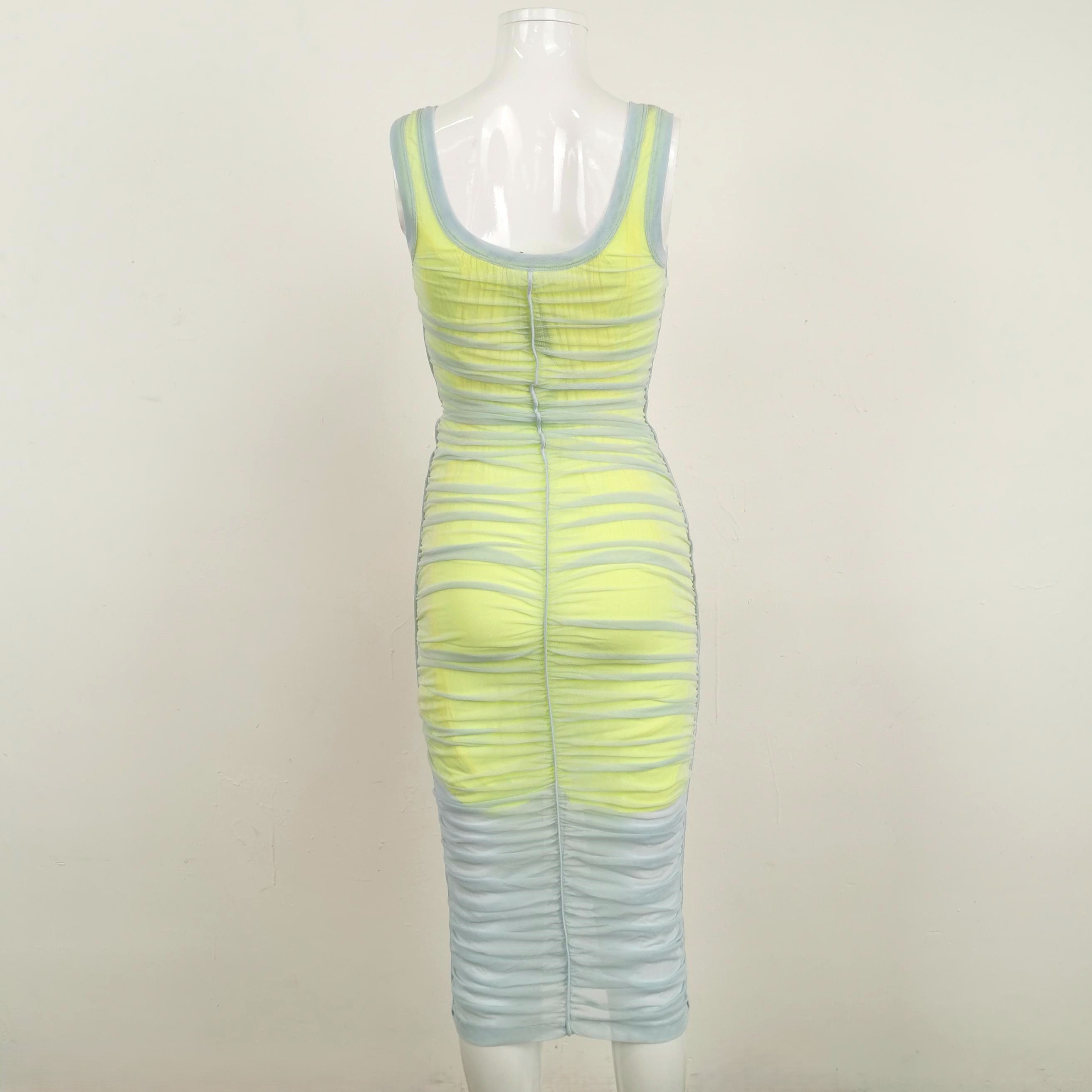 Alexander Wang Alexander Wang Ruched Mesh Midi Dress Size XS Size XS / US 0-2 / IT 36-38 - 2 Thumbnail