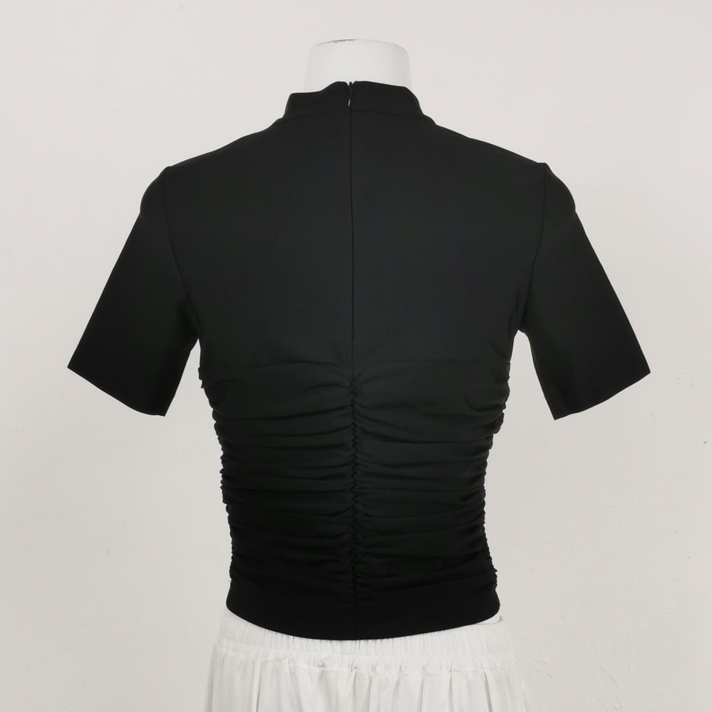 Alexander Wang Alexander Wang Ruched Mock Neck Top Size XS Size XS / US 0-2 / IT 36-38 - 2 Thumbnail