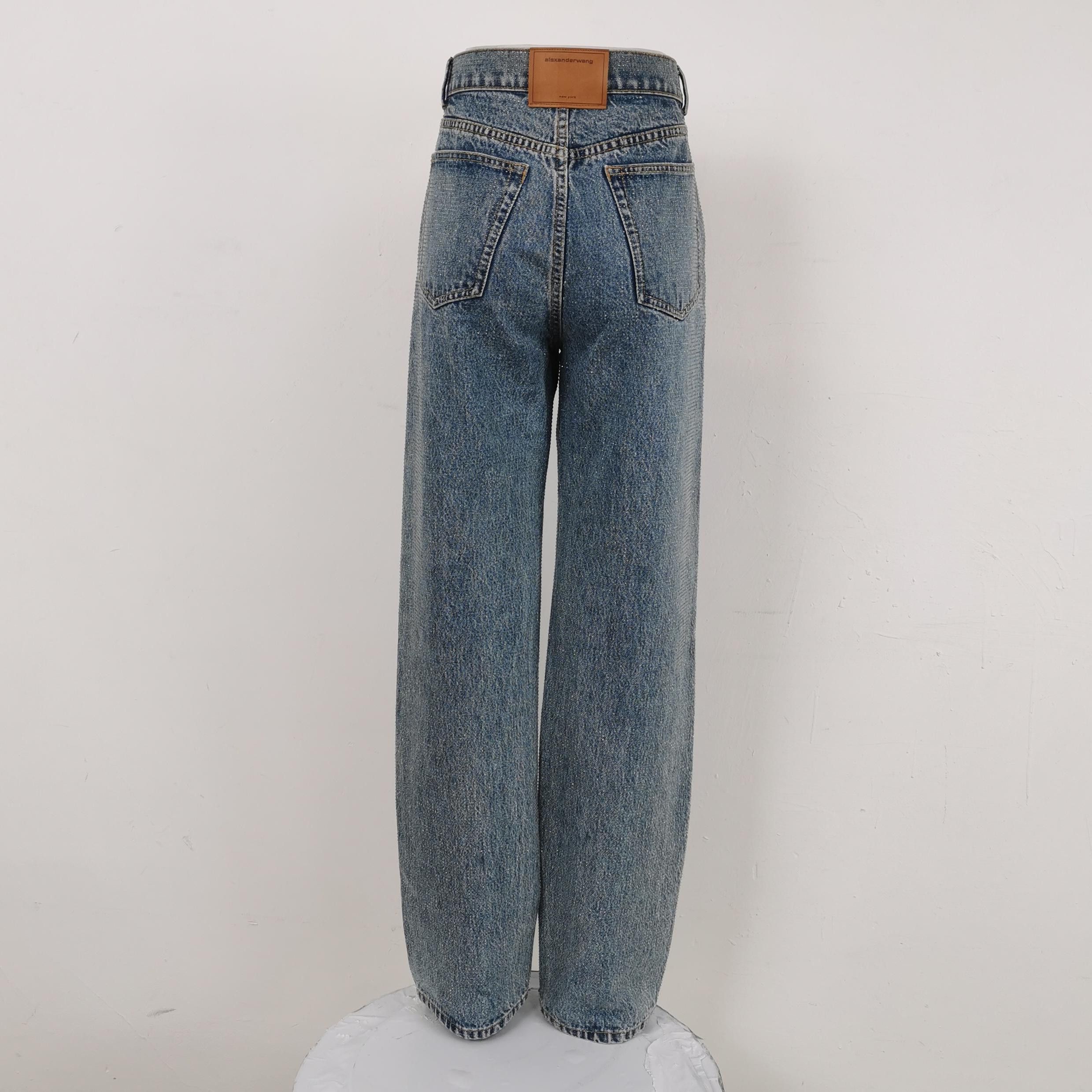 Alexander Wang Alexander Wang Crystal Embellished Jeans Size 26 Size 26" / US 2 / IT 38 - 2 Thumbnail