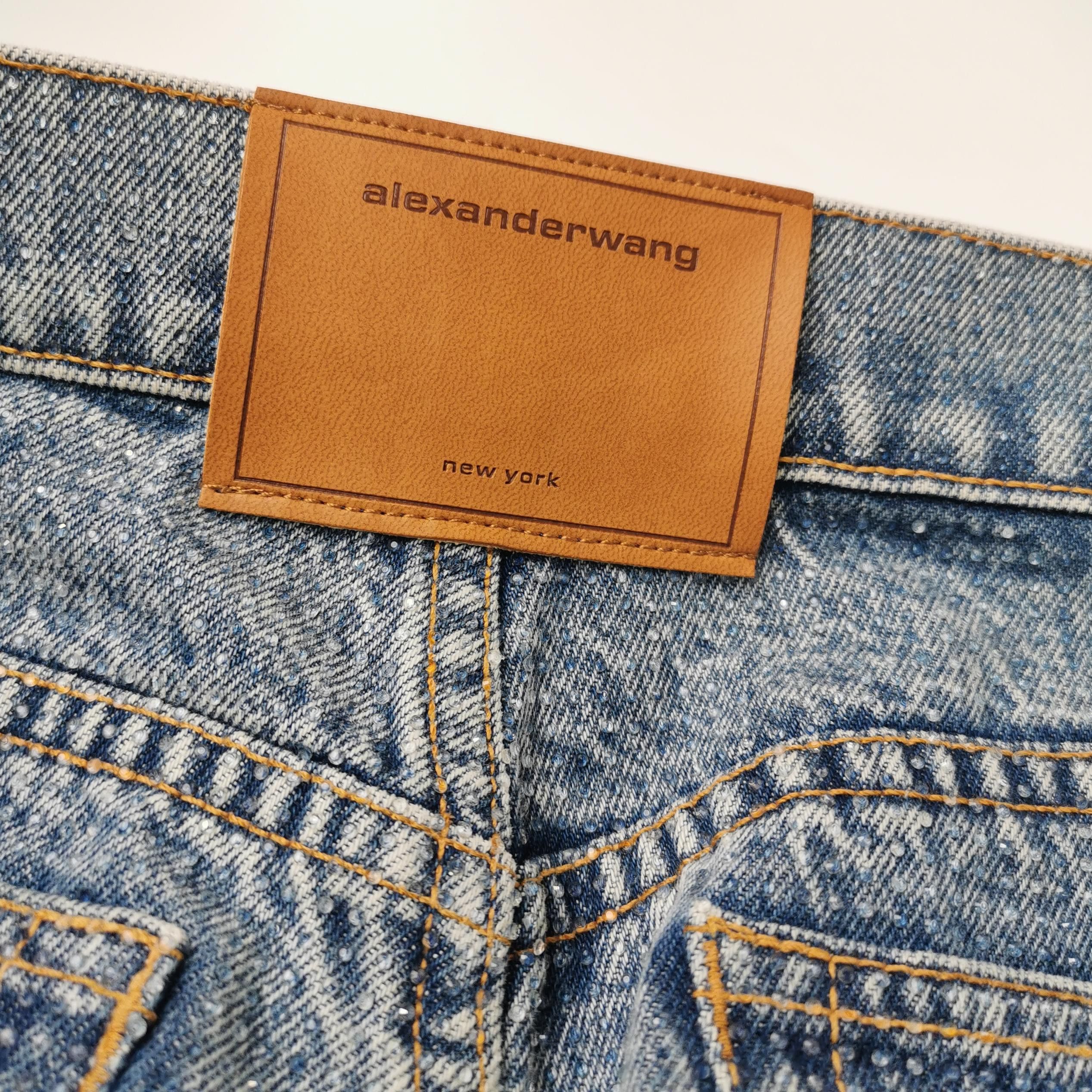 Alexander Wang Alexander Wang Crystal Embellished Jeans Size 26 Size 26" / US 2 / IT 38 - 3 Thumbnail