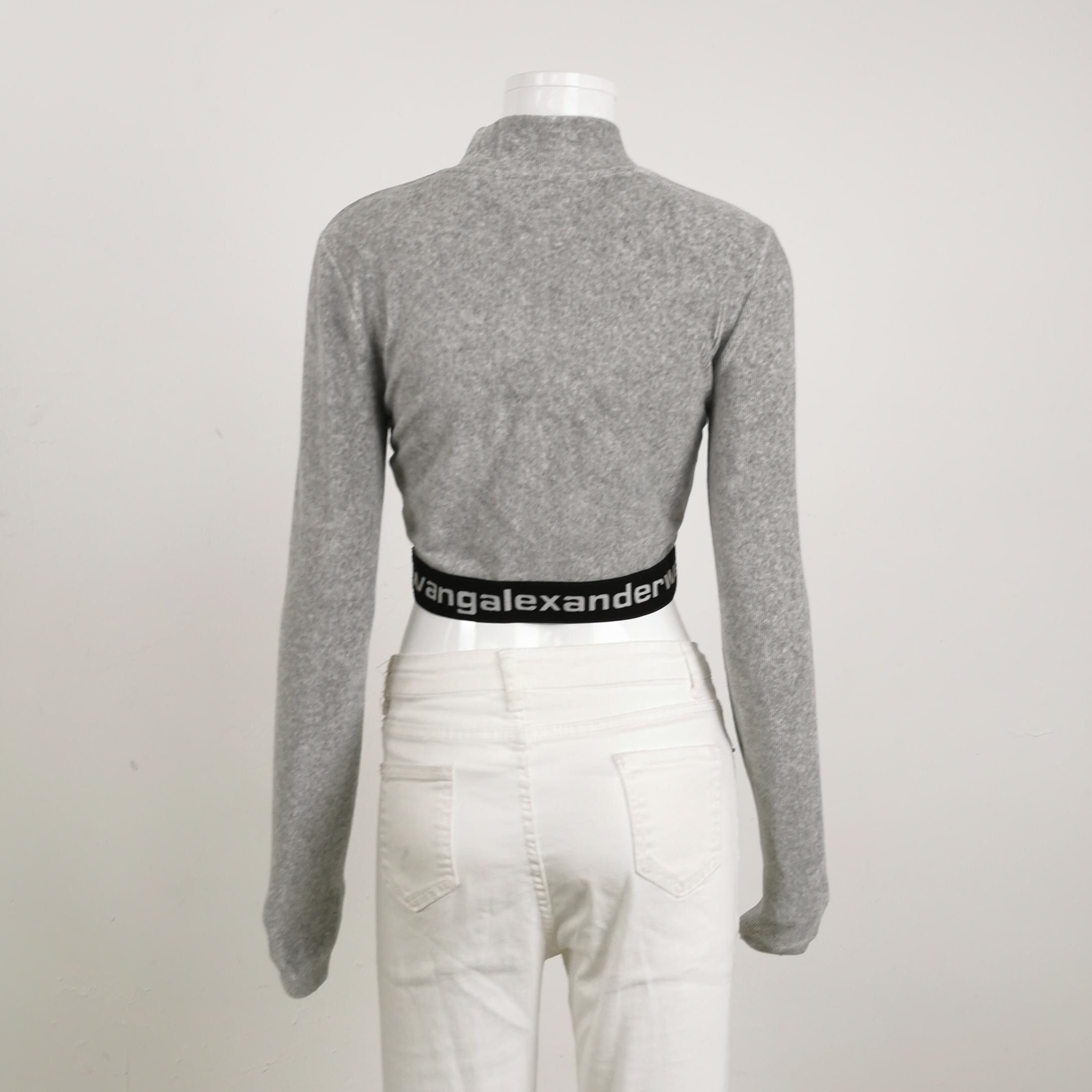 Alexander Wang Alexander Wang Logo Crop Long Sleeve Top Size S Size S / US 4 / IT 40 - 2 Thumbnail
