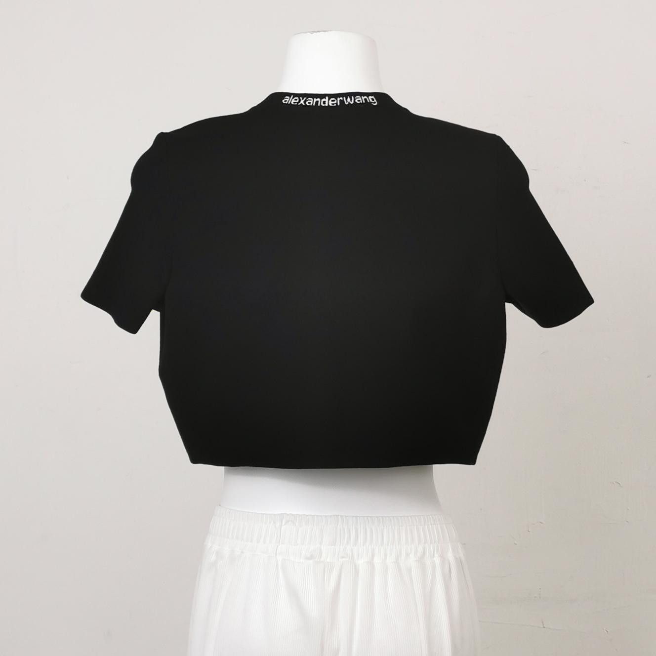 Alexander Wang Alexander Wang Logo Trim Knit Crop Top Size S Size S / US 4 / IT 40 - 2 Thumbnail