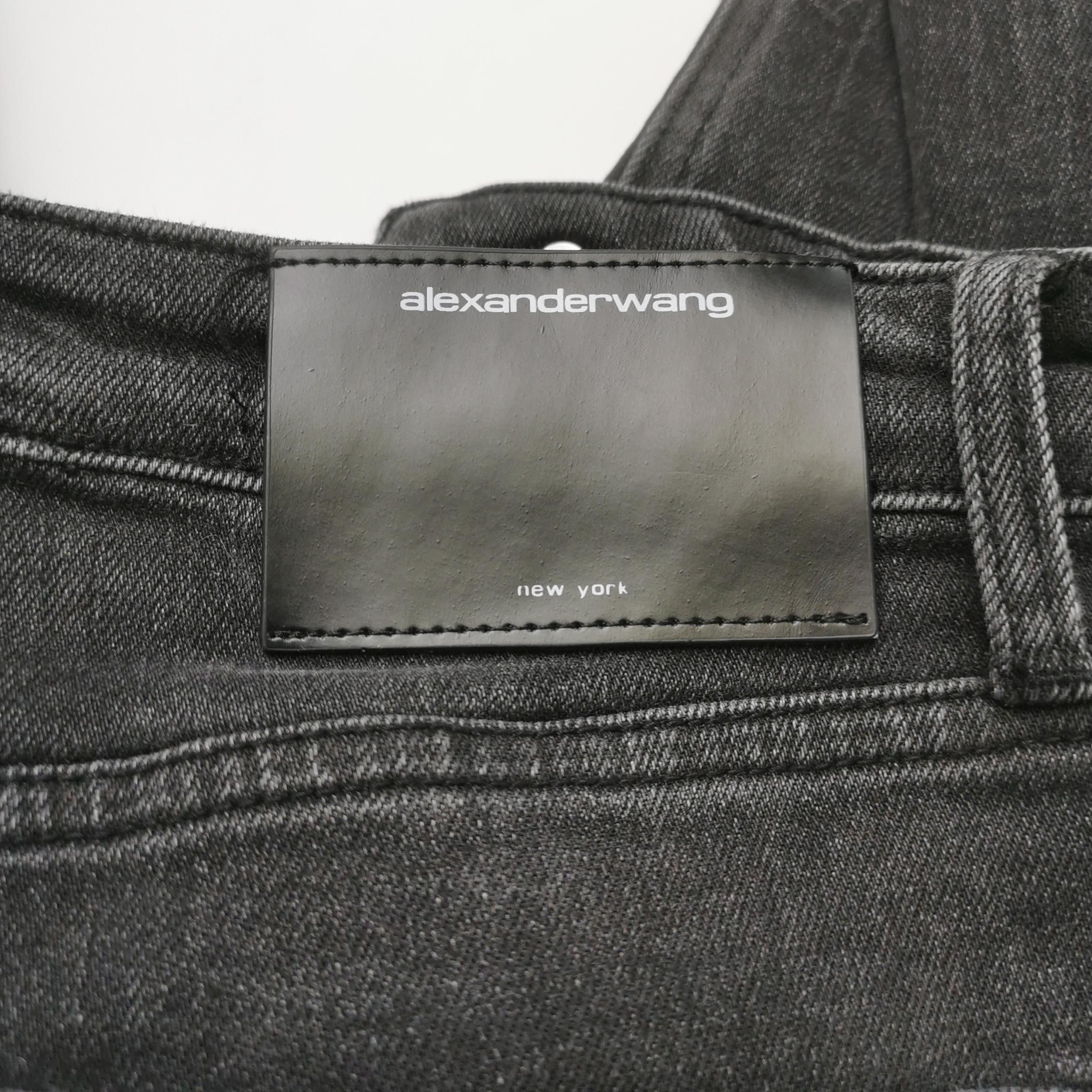Alexander Wang Alexander Wang Black Back Zipper Denim Jeans Size 29 Size US 29 - 3 Thumbnail