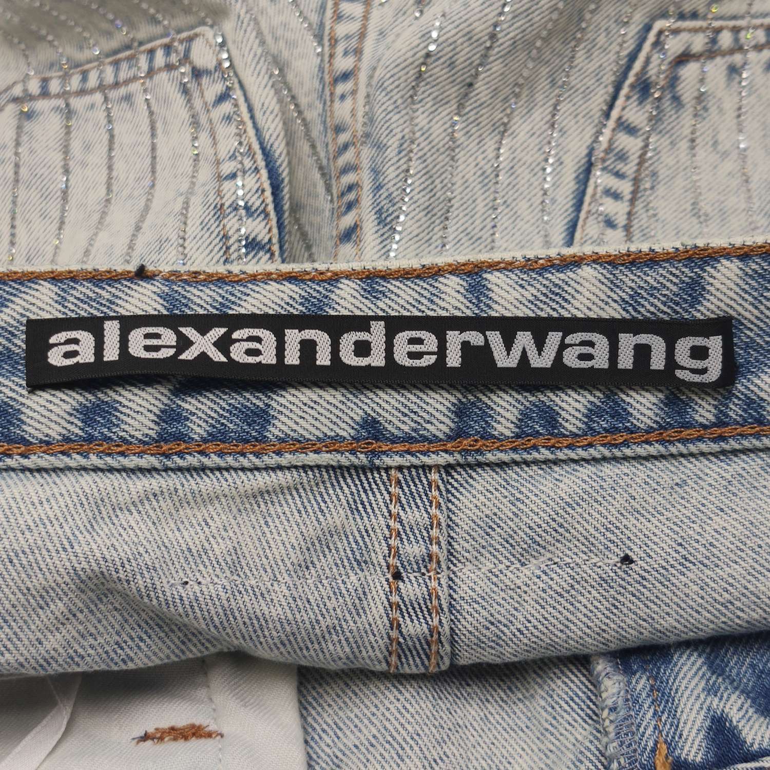 Alexander Wang Alexander Wang Rhinestone Denim Shorts Size 25 Size 25" / US 0 / IT 36 - 5 Thumbnail
