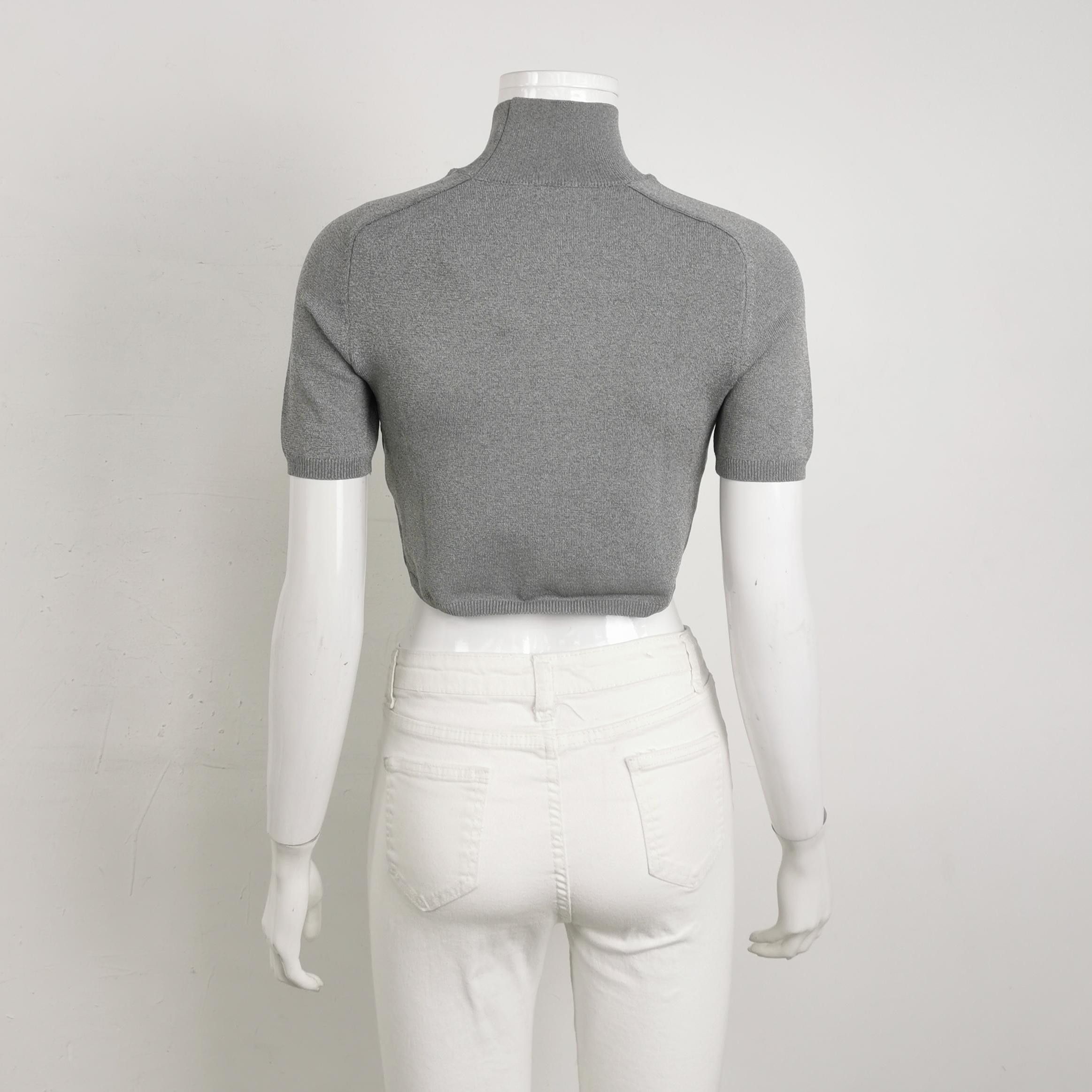 Alexander Wang Alexander Wang Gray Logo Knit Sweater Size S Size S / US 4 / IT 40 - 2 Thumbnail