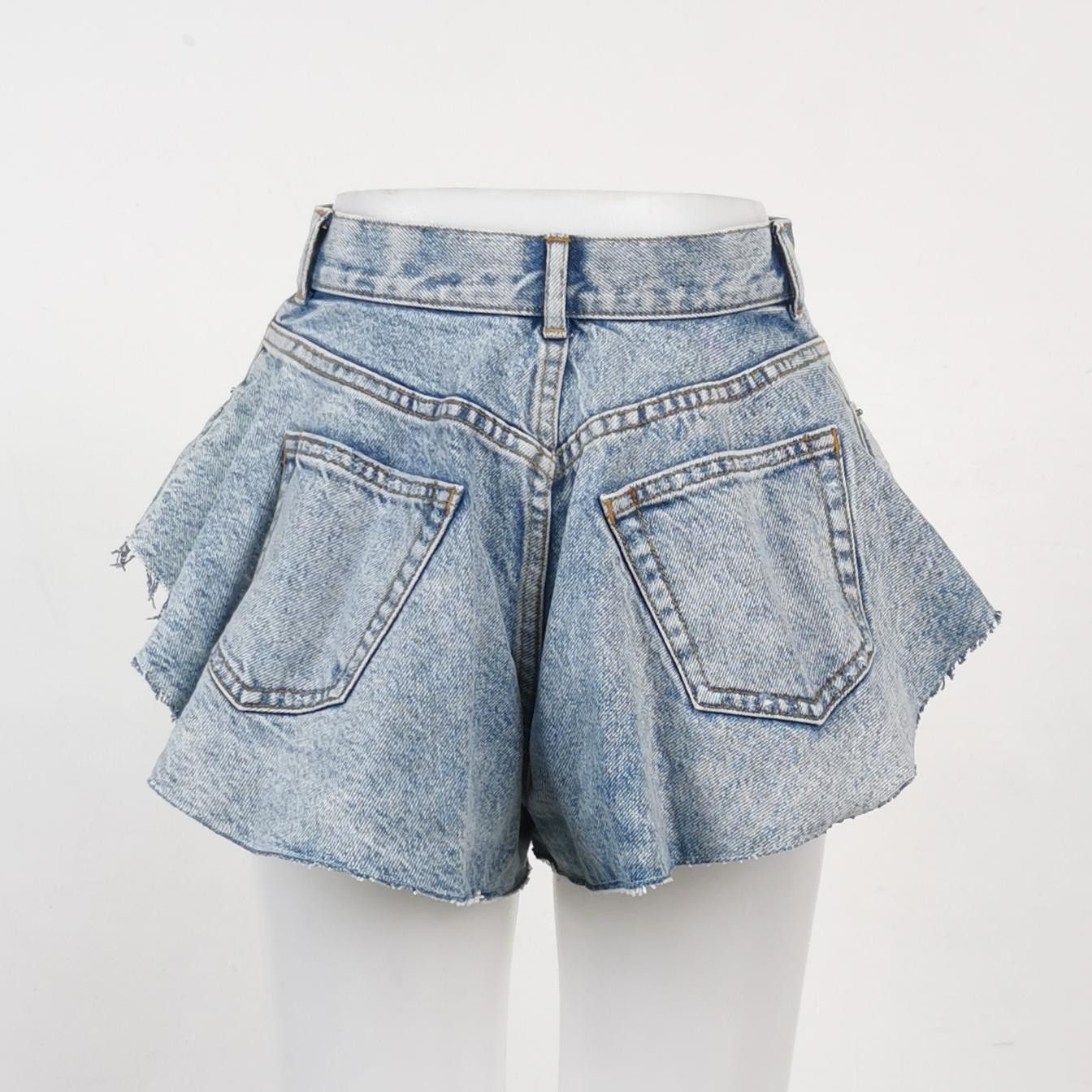 Alexander Wang Alexander Wang Ruffled Denim Shorts Size 25 Size 25" / US 0 / IT 36 - 2 Thumbnail