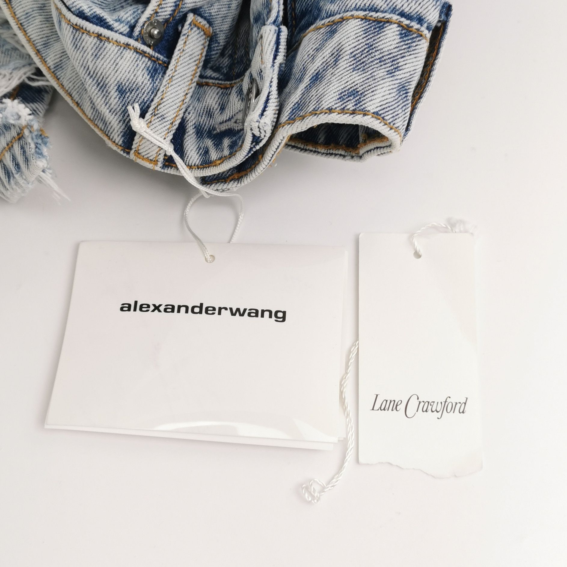 Alexander Wang Alexander Wang Distressed Denim Skirt Size 26 Size 26" / US 2 / IT 38 - 4 Thumbnail