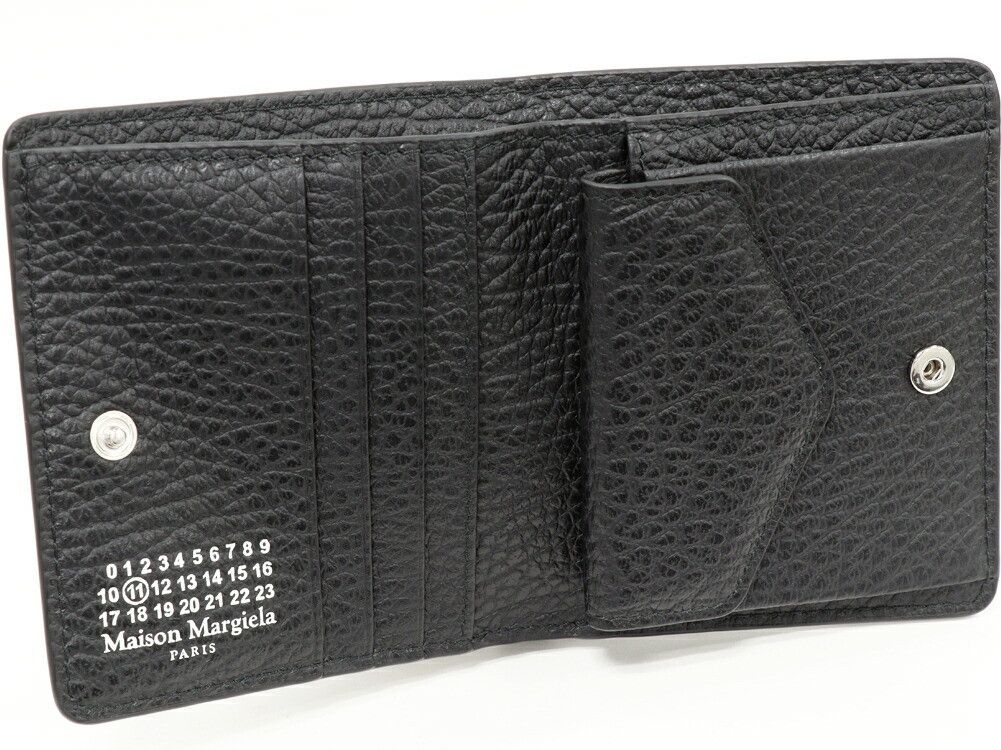 Maison Margiela Maison Margiela Maison Margiela Grain Calf Leather Bifold Wallet Leather Short Wallet S56UI0140P4455T8013 DUTY FREE for USA Size ONE SIZE - 3 Thumbnail