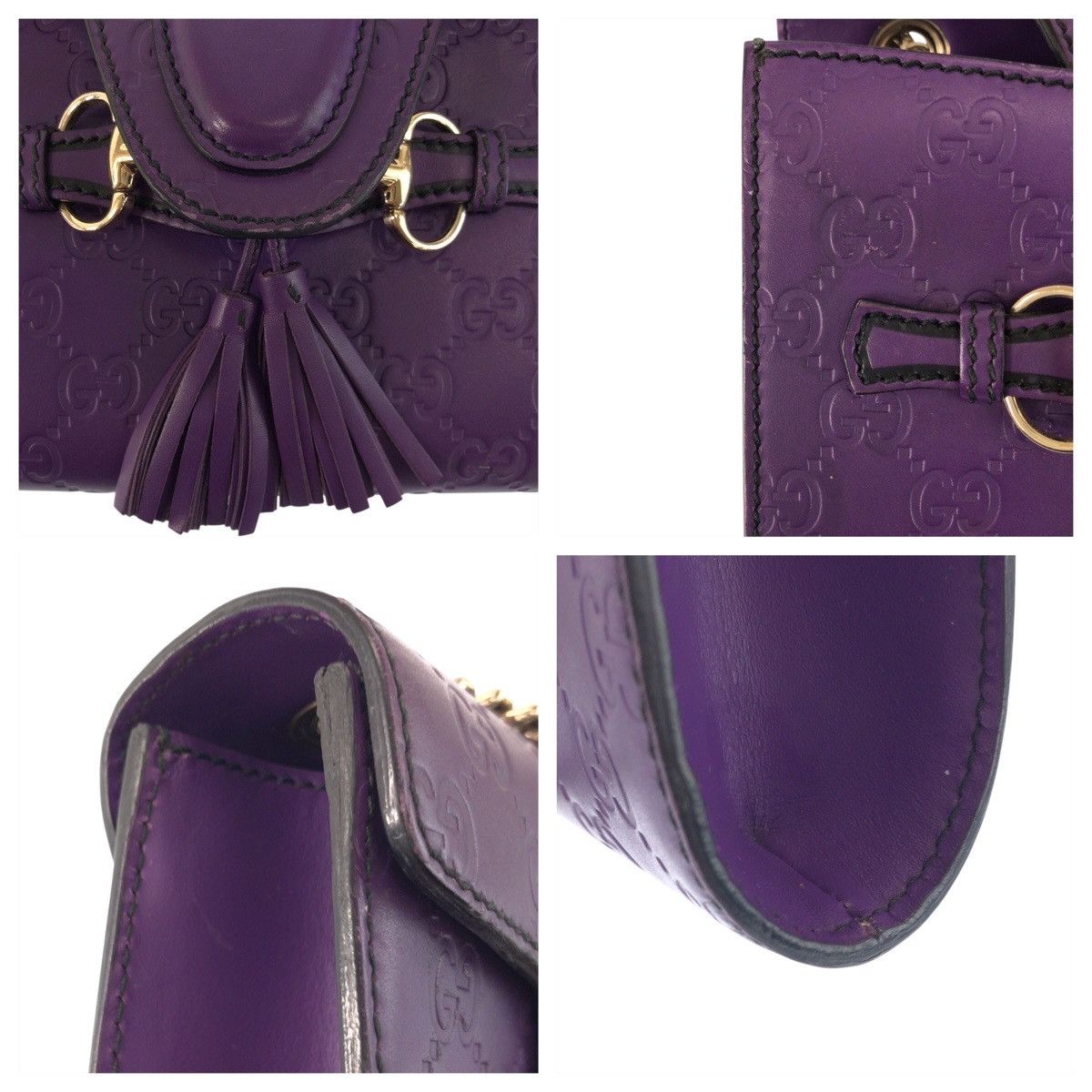 Gucci Gucci Gucci Emily Leather Shoulder Bag Leather Shoulder Bag 369622 DUTY FREE for USA Size ONE SIZE - 5 Thumbnail