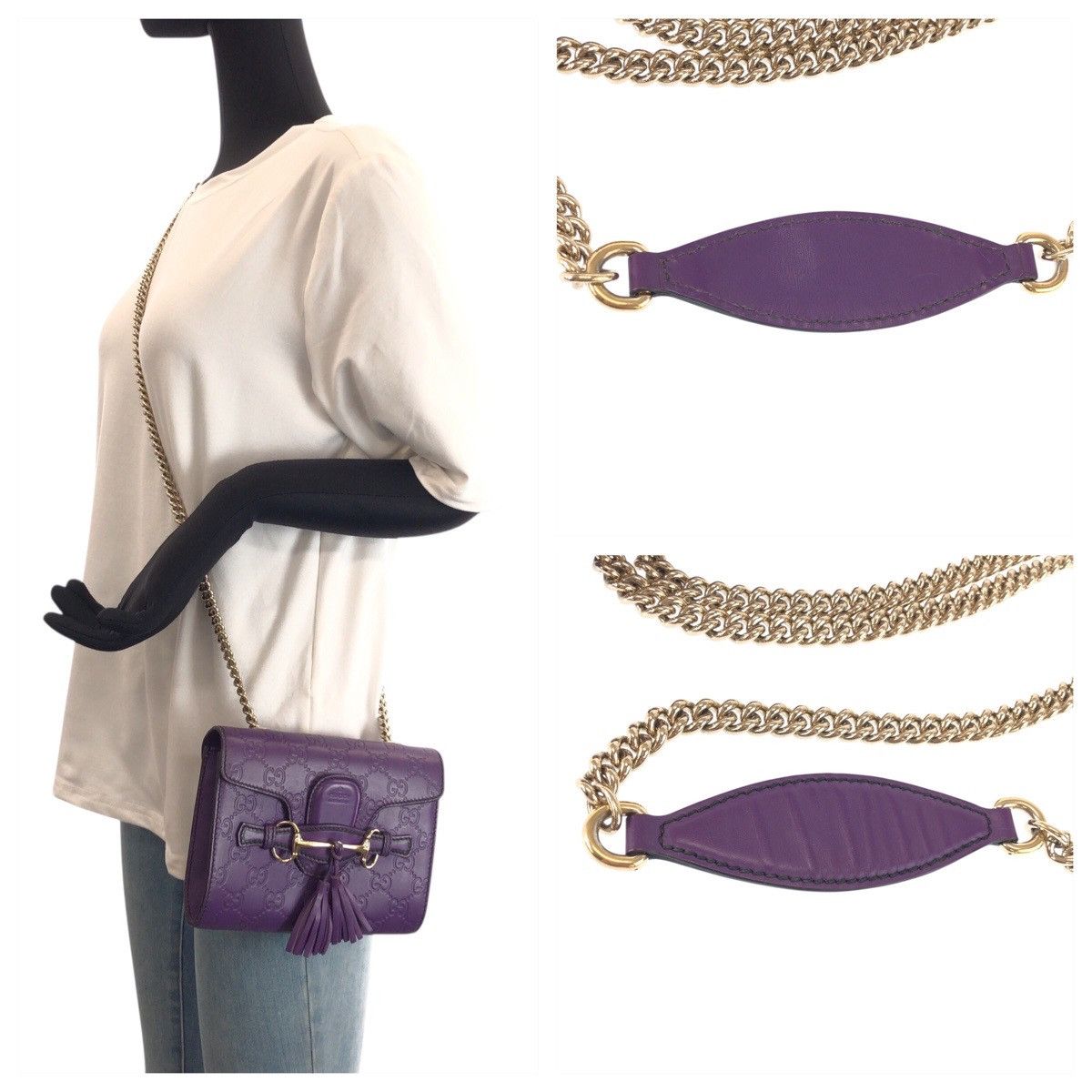 Gucci Gucci Gucci Emily Leather Shoulder Bag Leather Shoulder Bag 369622 DUTY FREE for USA Size ONE SIZE - 7 Thumbnail