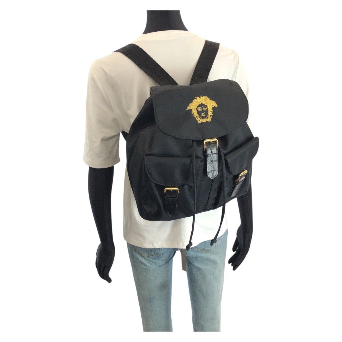 Versace Versace Versace Nylon Leather Backpack Textile Backpack DUTY FREE for USA Size ONE SIZE - 6 Thumbnail