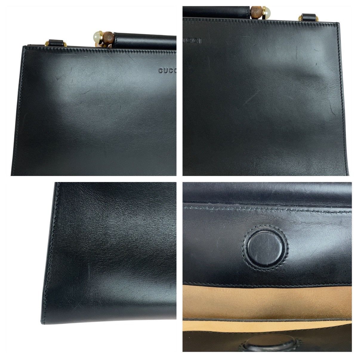 Gucci Gucci Gucci Nymphaea Bamboo Leather 2way Bag Leather Shoulder Bag 453764 DUTY FREE for USA Size ONE SIZE - 5 Thumbnail