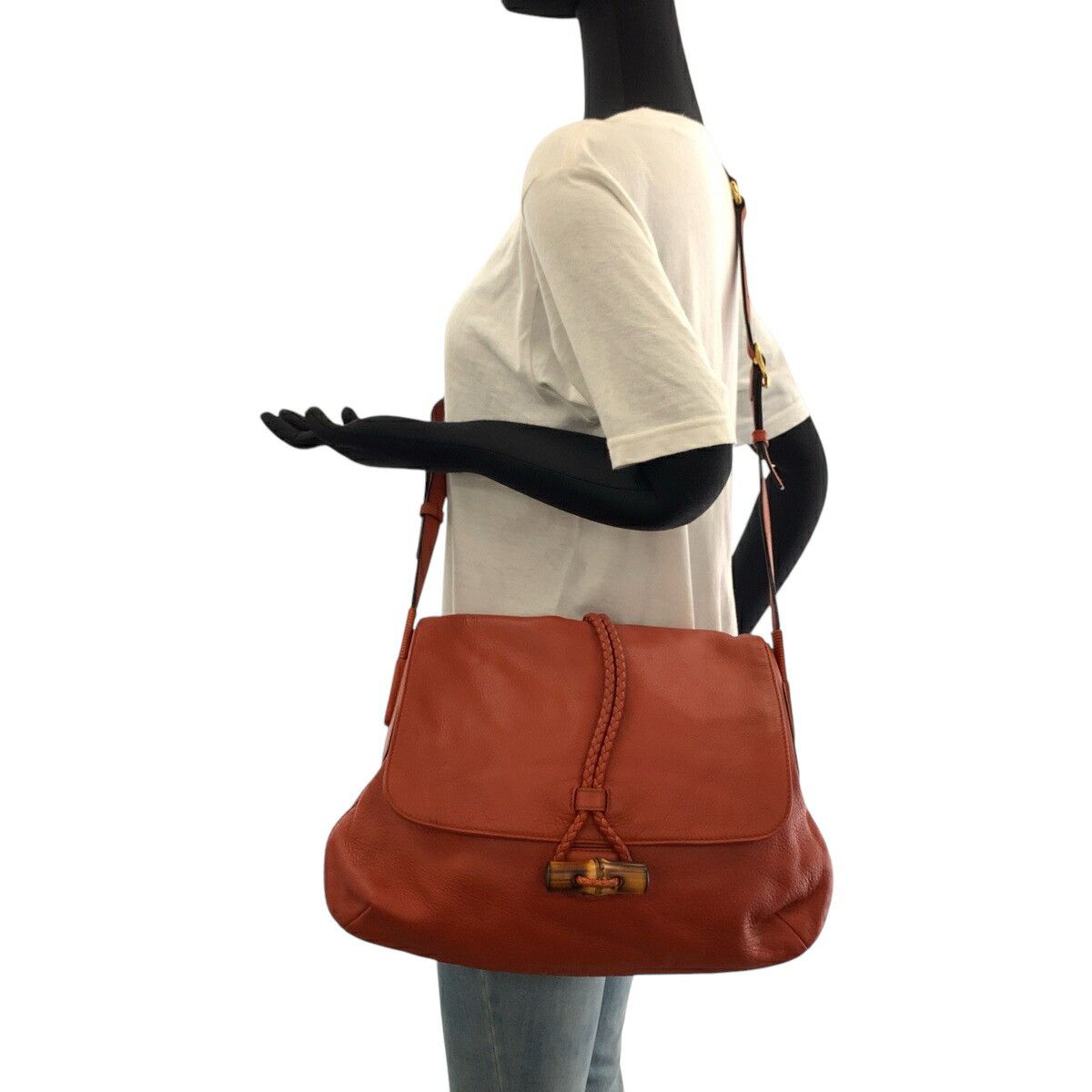 Gucci Gucci Gucci Bamboo Leather Shoulder Bag Leather Shoulder Bag 338985 DUTY FREE for USA Size ONE SIZE - 7 Thumbnail