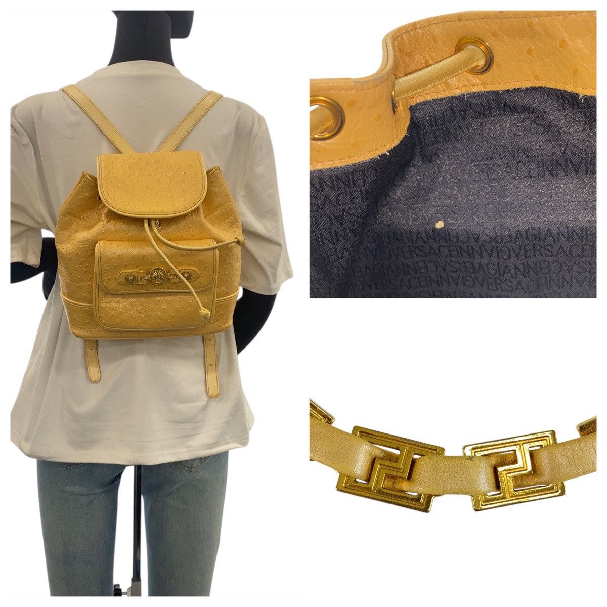 Versace Versace Versace Sunburst Leather Backpack Leather Backpack DUTY FREE for USA Size ONE SIZE - 7 Thumbnail