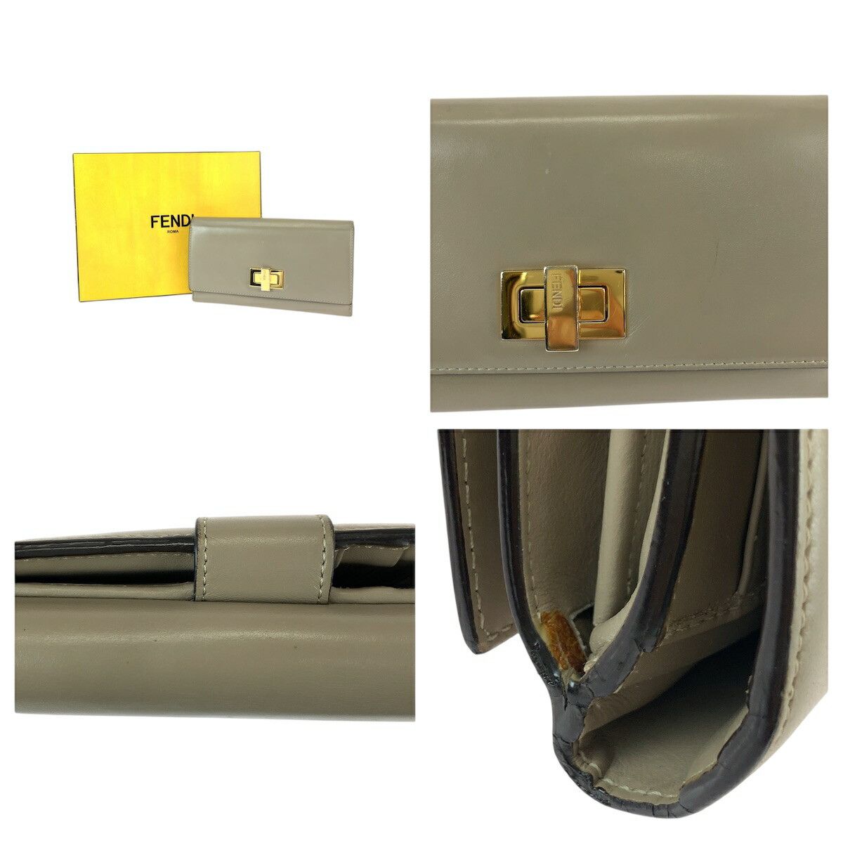 Fendi Fendi Fendi Peekaboo Leather Long Wallet Leather Long Wallet 8M0308 DUTY FREE for USA Size ONE SIZE - 6 Thumbnail