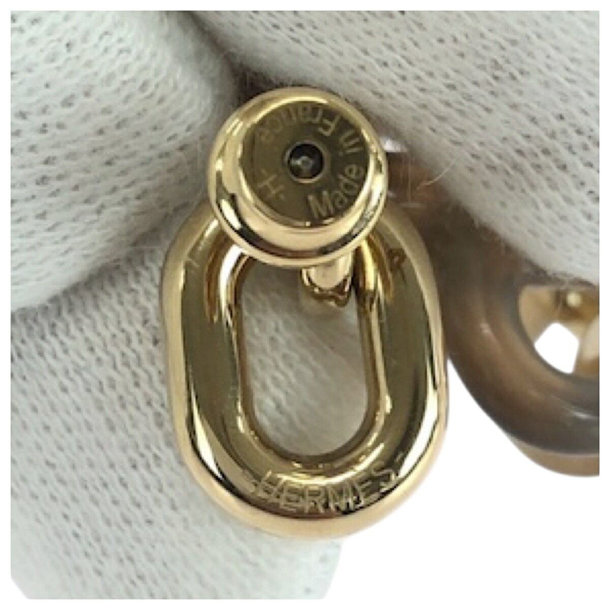 Hermes Hermes Hermes Reguil Buffalo Horn Metal Earrings Others Earrings DUTY FREE for USA Size ONE SIZE - 4 Thumbnail