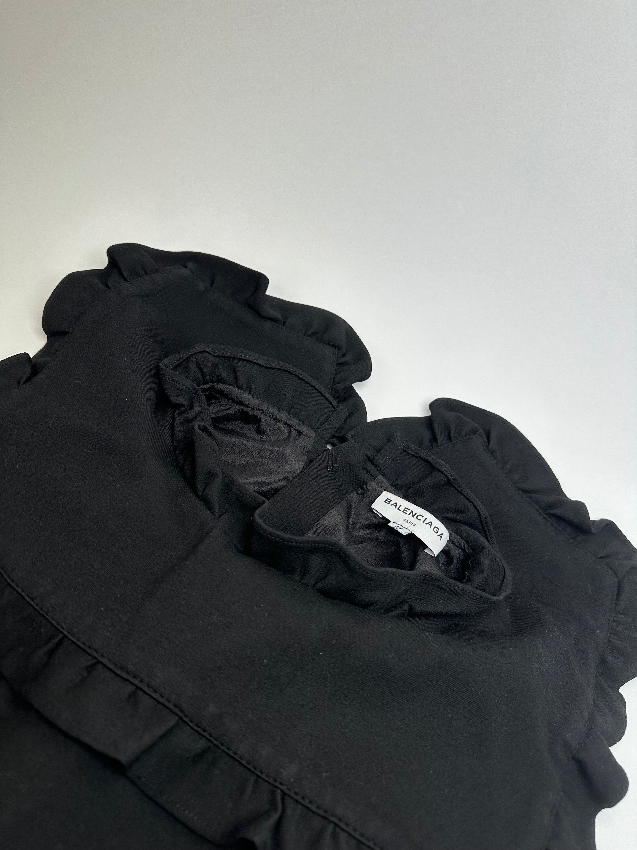 Balenciaga Vintage Cotton Blend Dress Y2K Black Size S / US 4 / IT 40 - 5 Thumbnail