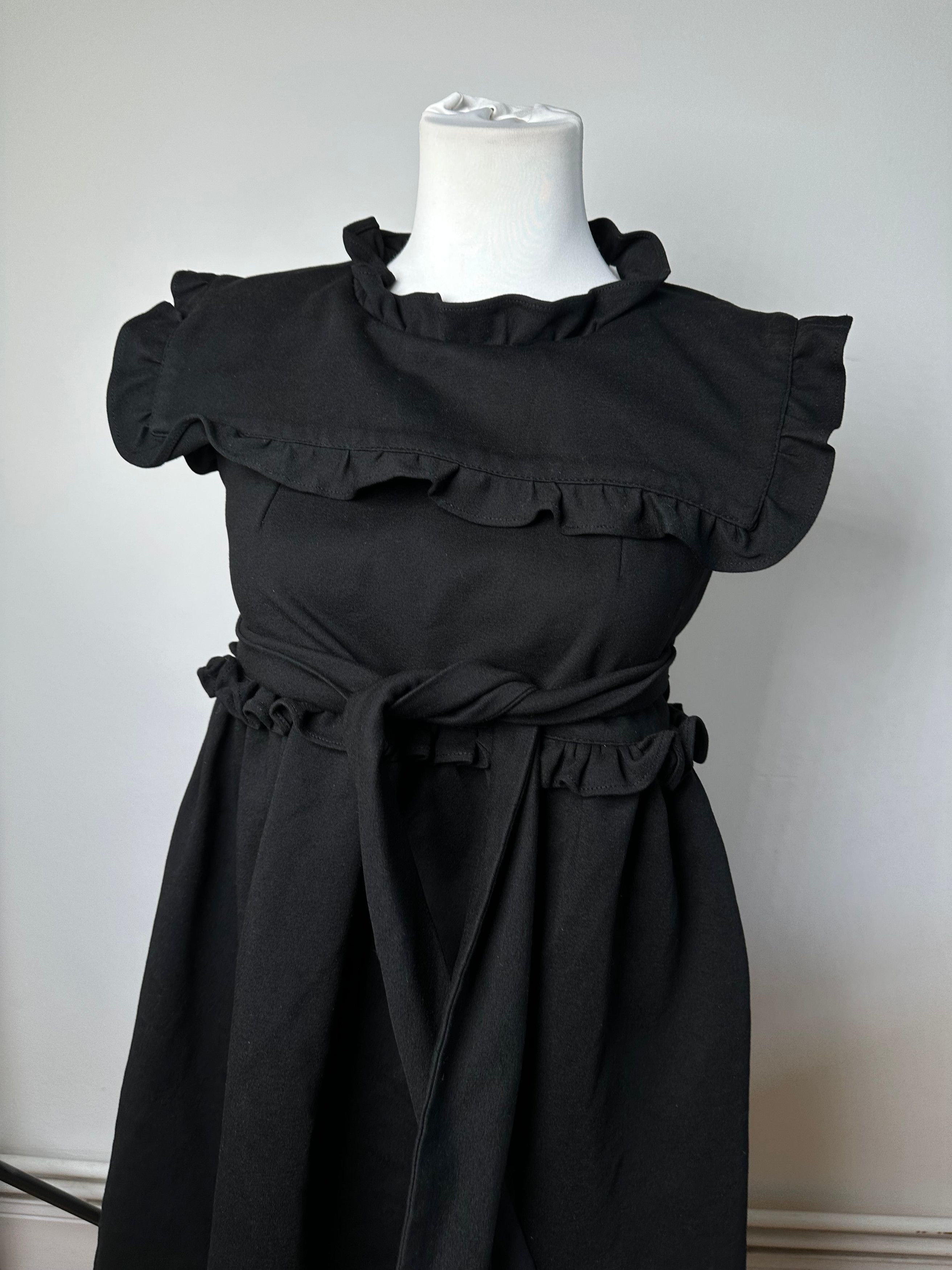 Balenciaga Vintage Cotton Blend Dress Y2K Black Size S / US 4 / IT 40 - 7 Thumbnail