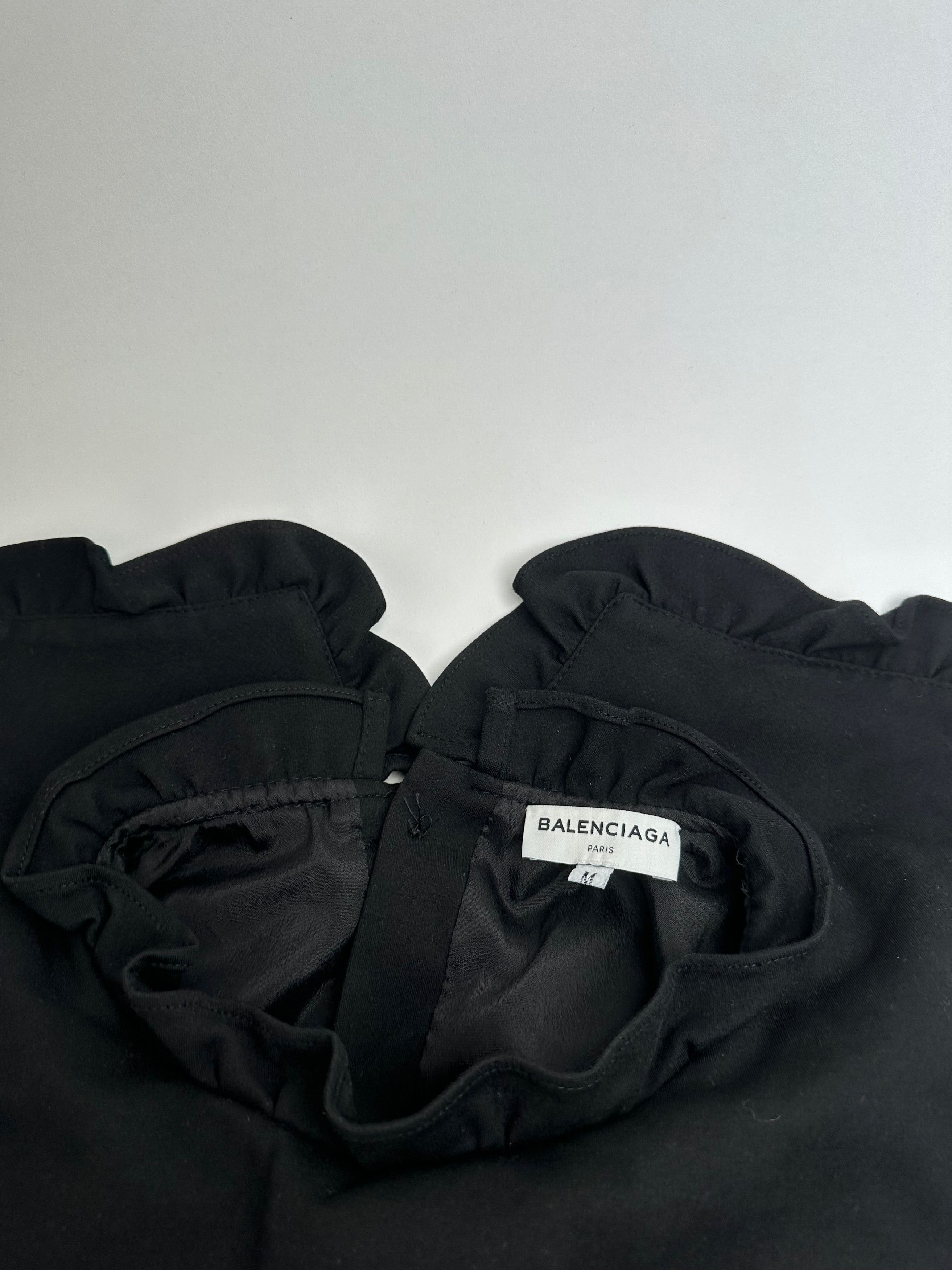 Balenciaga Vintage Cotton Blend Dress Y2K Black Size S / US 4 / IT 40 - 6 Thumbnail