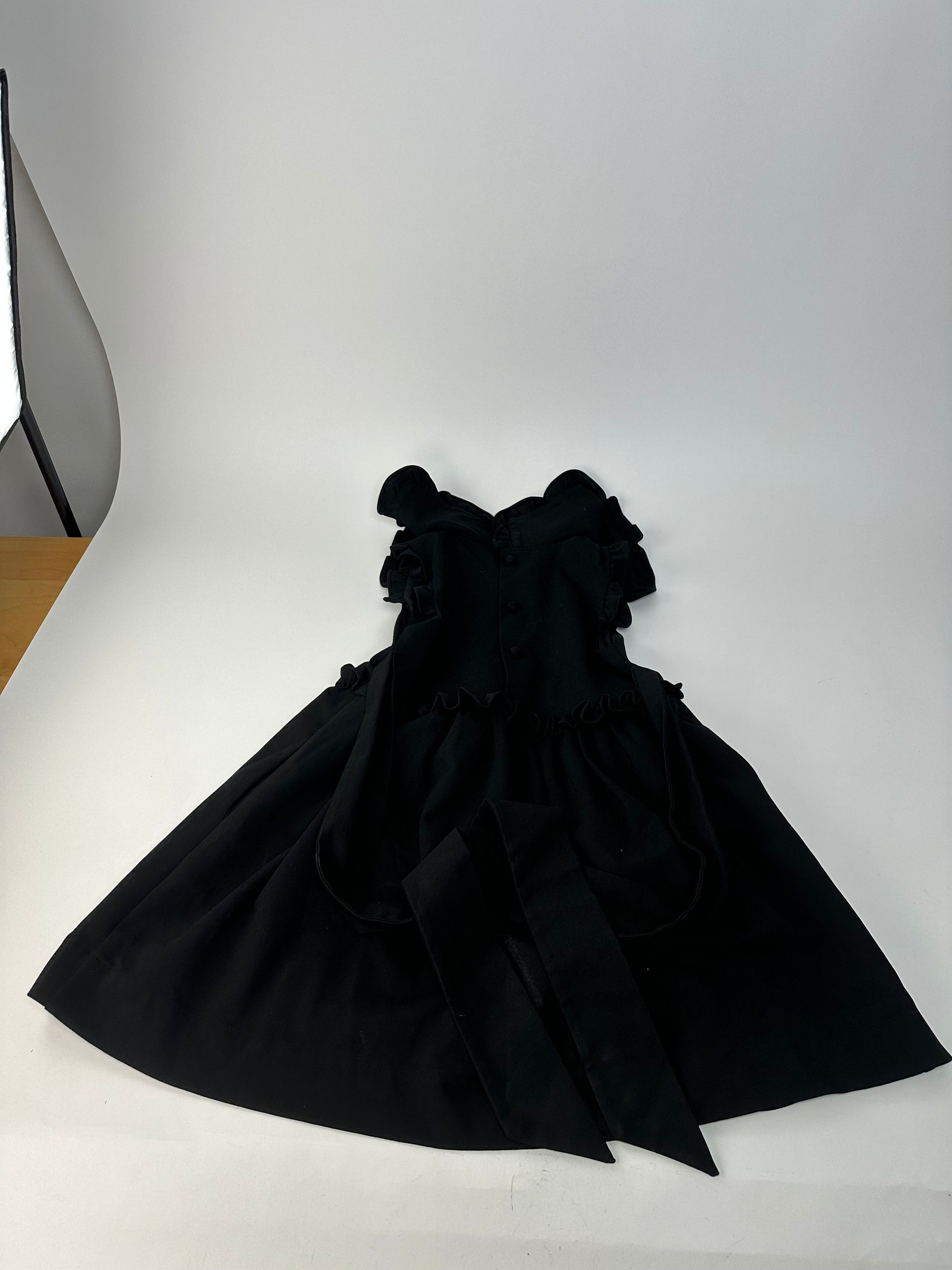 Balenciaga Vintage Cotton Blend Dress Y2K Black Size S / US 4 / IT 40 - 11 Thumbnail