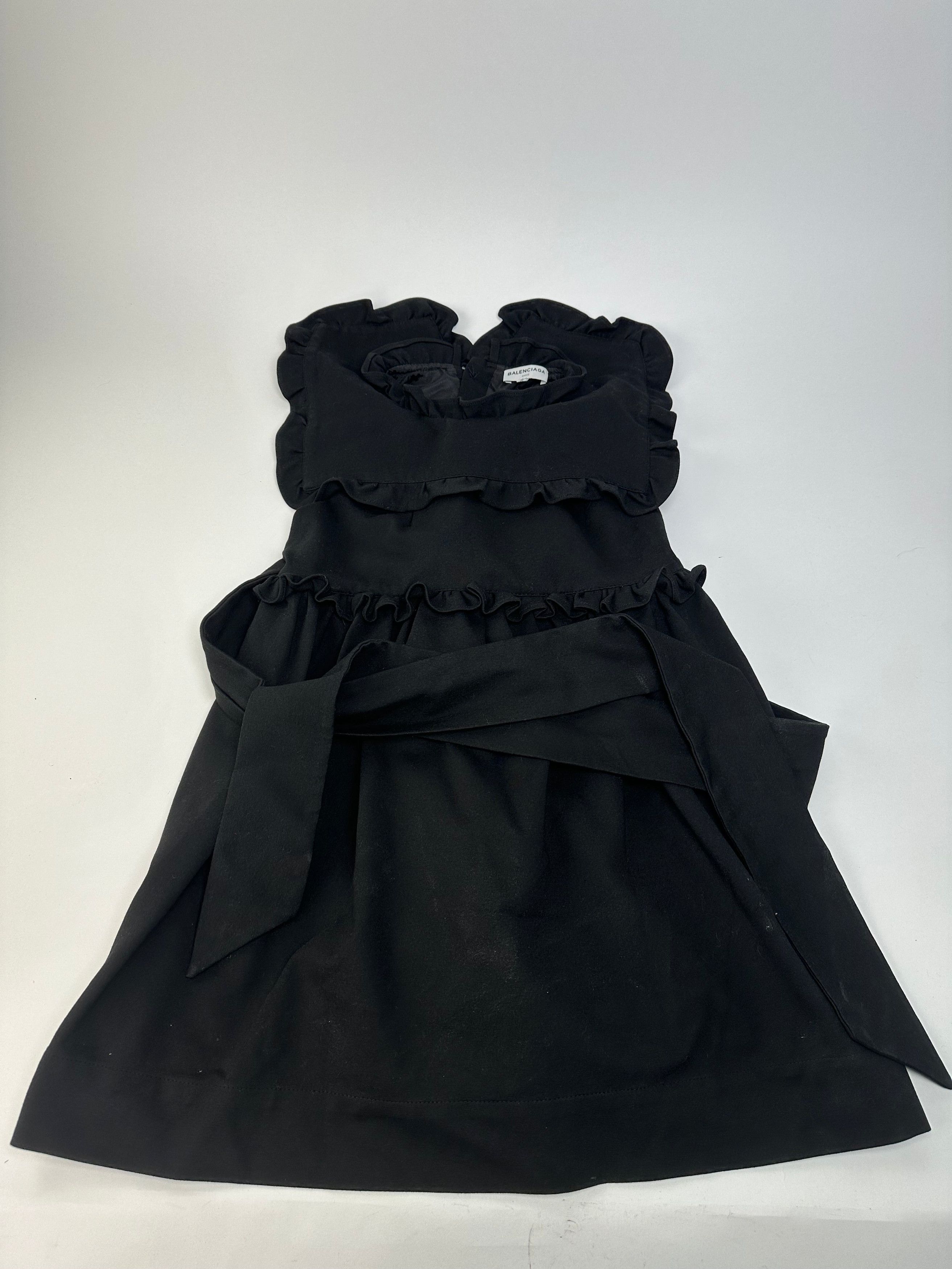 Balenciaga Vintage Cotton Blend Dress Y2K Black Size S / US 4 / IT 40 - 4 Thumbnail