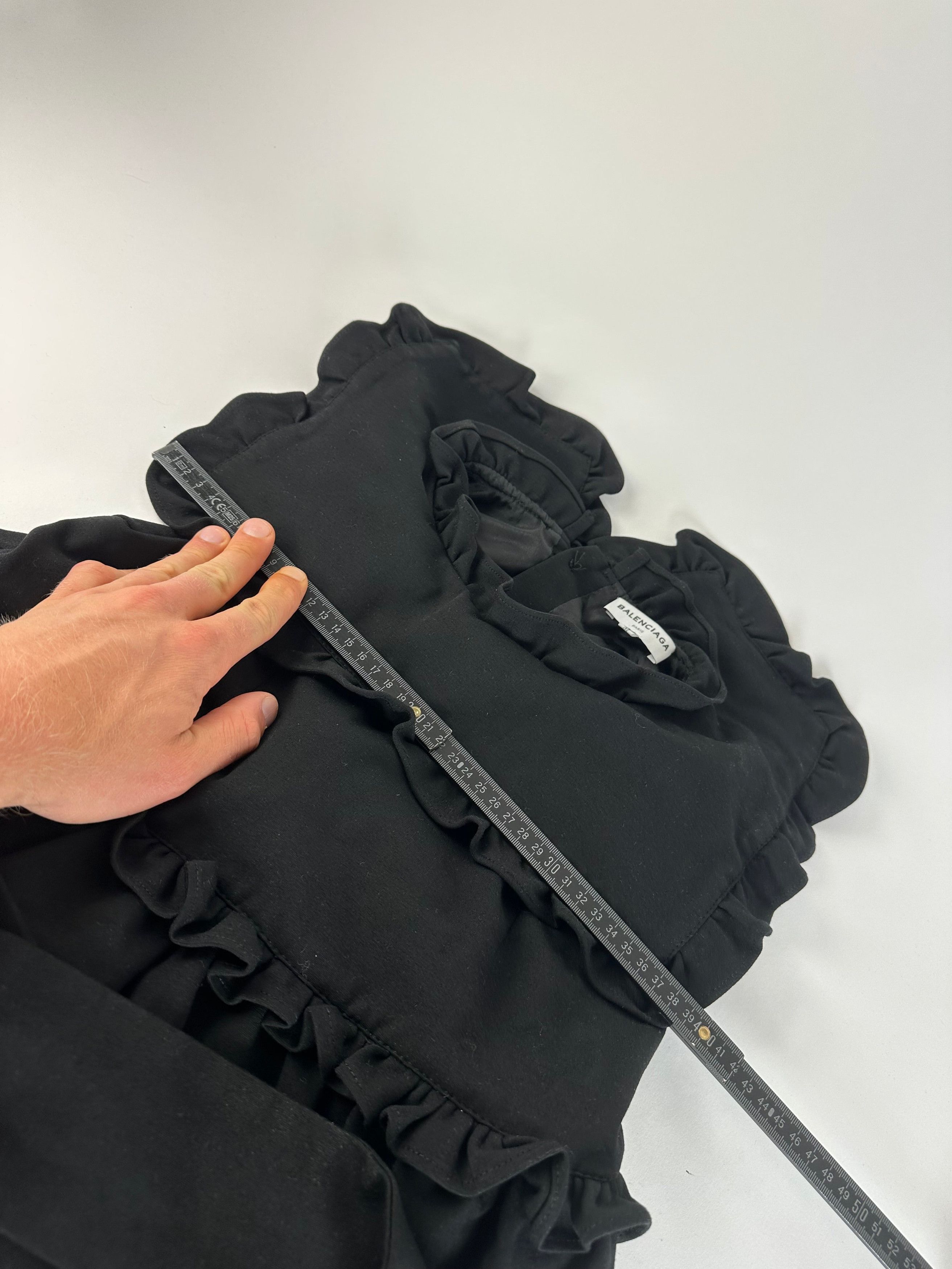 Balenciaga Vintage Cotton Blend Dress Y2K Black Size S / US 4 / IT 40 - 10 Thumbnail