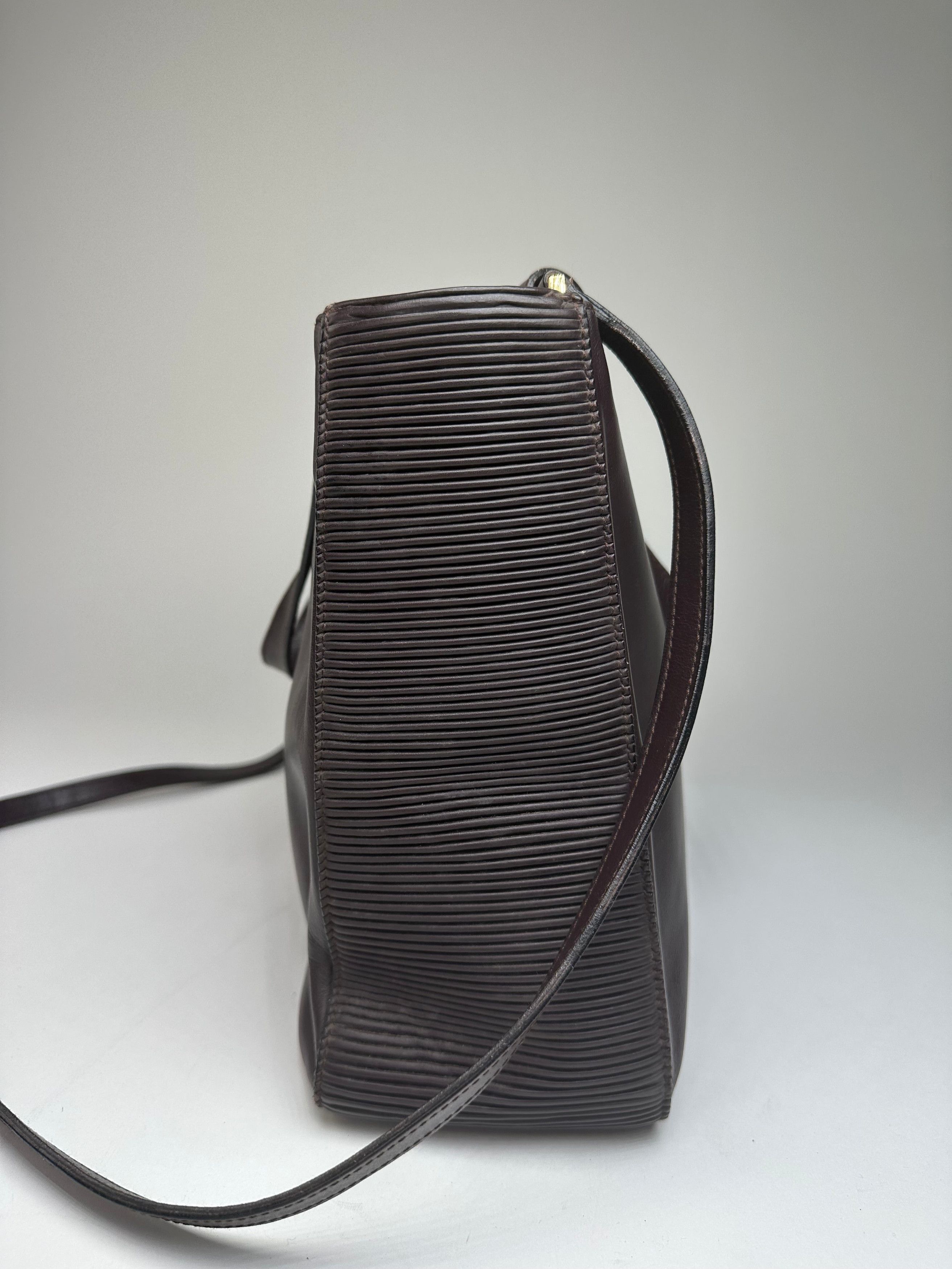 Celine Vintage Smooth Leather Tote Y2K Dark Brown Gold Size ONE SIZE - 10 Thumbnail