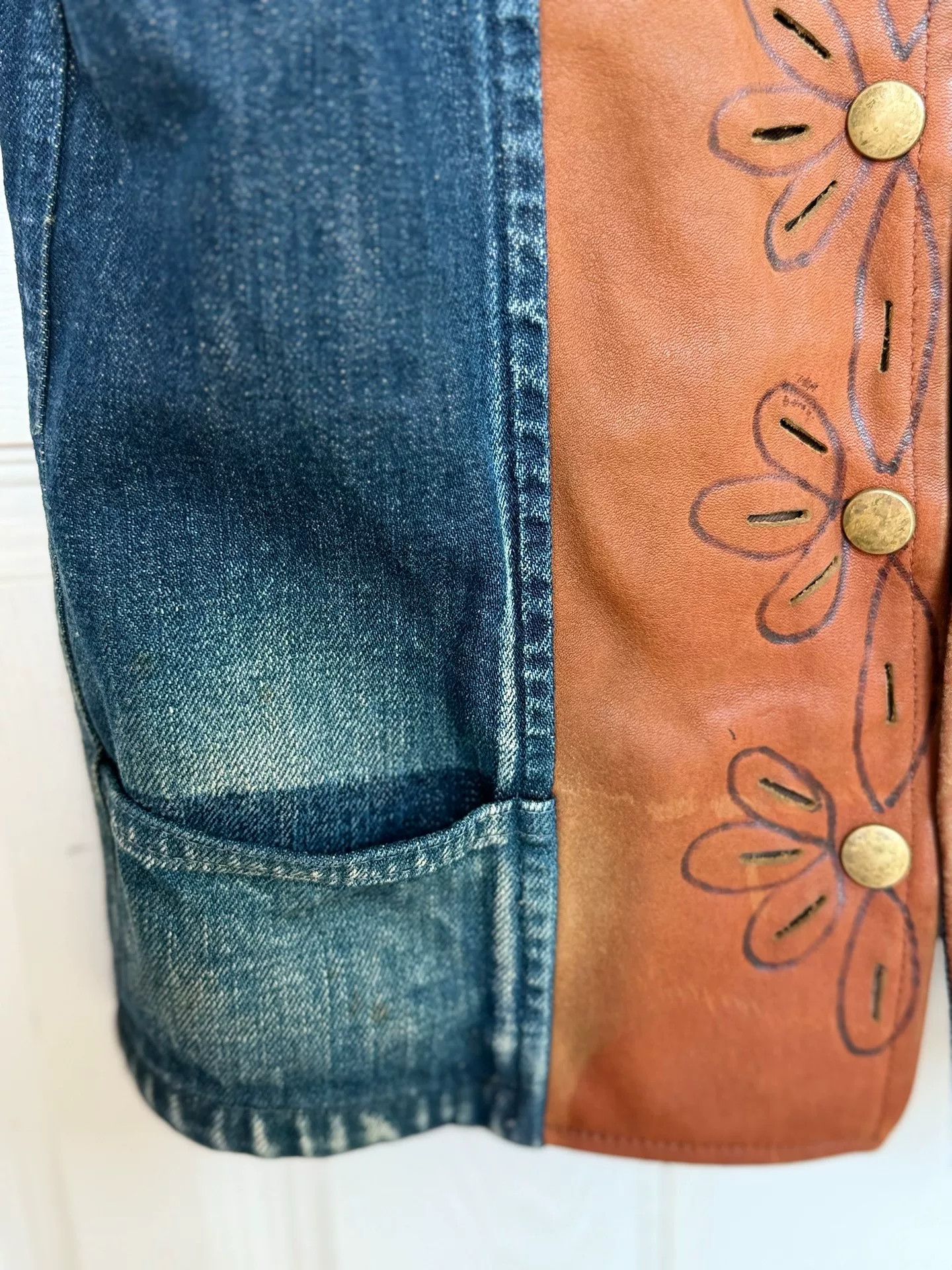 Kapital Kapital Western Leather-Trimmed Vest Size US XS / EU 42 / 0 - 5 Thumbnail