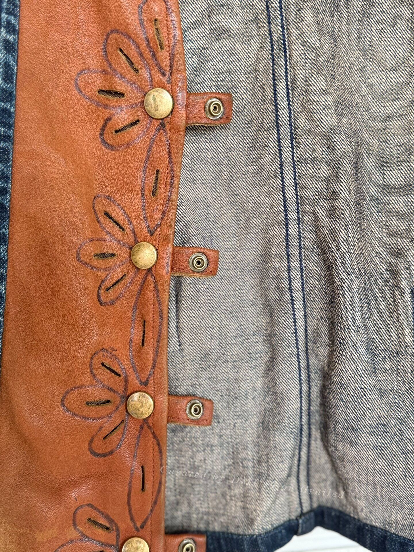 Kapital Kapital Western Leather-Trimmed Vest Size US XS / EU 42 / 0 - 8 Thumbnail